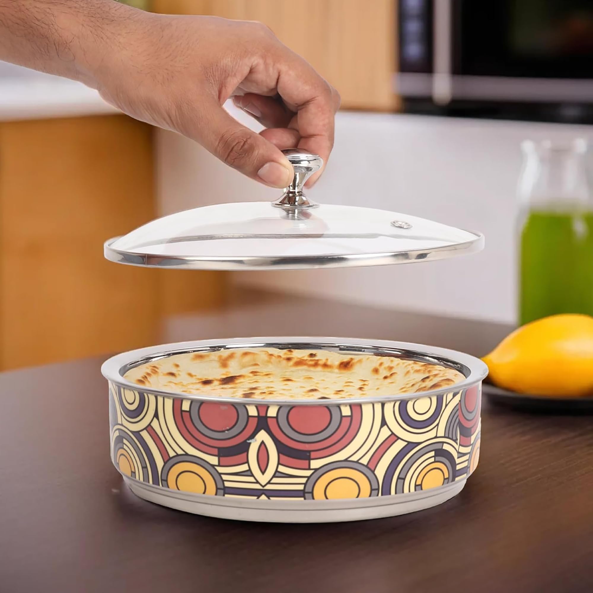 Pakistan Roti Container Insulated Kuber Industries Pack of 5 Stainless Steel Insulated Hotpot Roti Box w ...