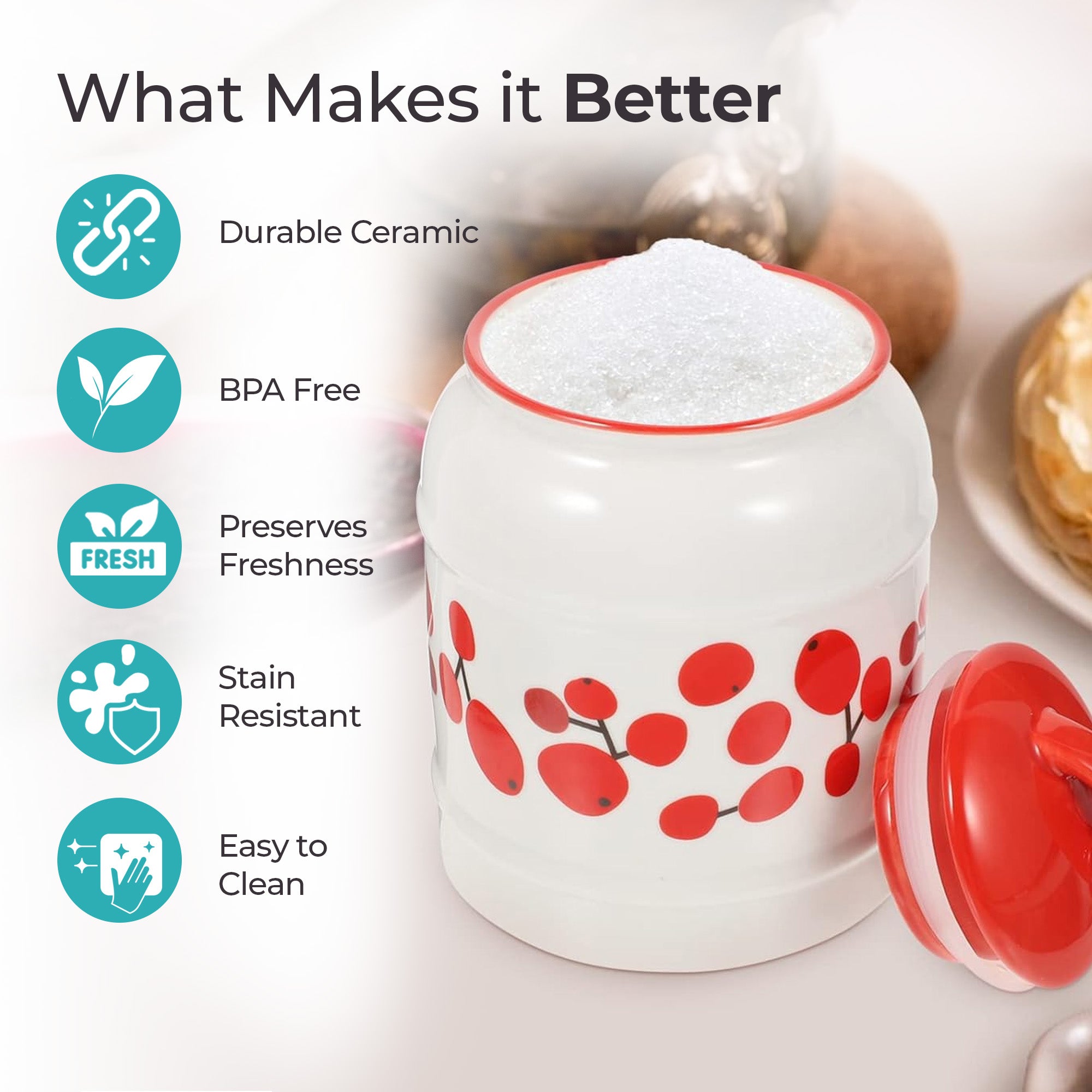 The Better Home multipurpose ceramic jars - home storage