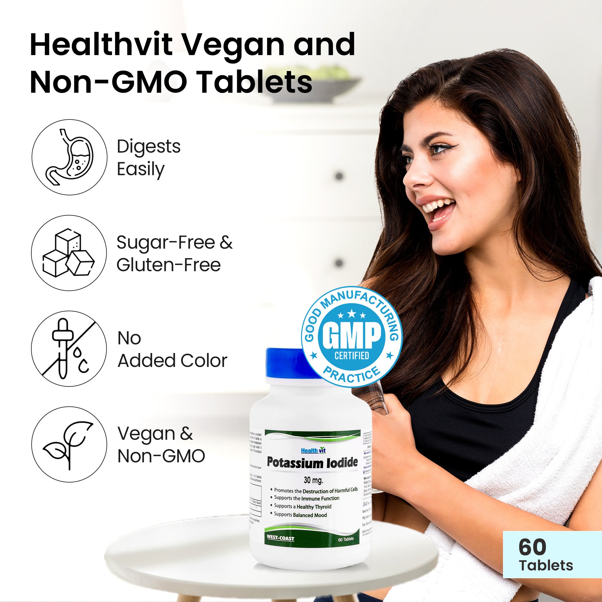 Healthvit potassium iodide - Easy-to-swallow tablets