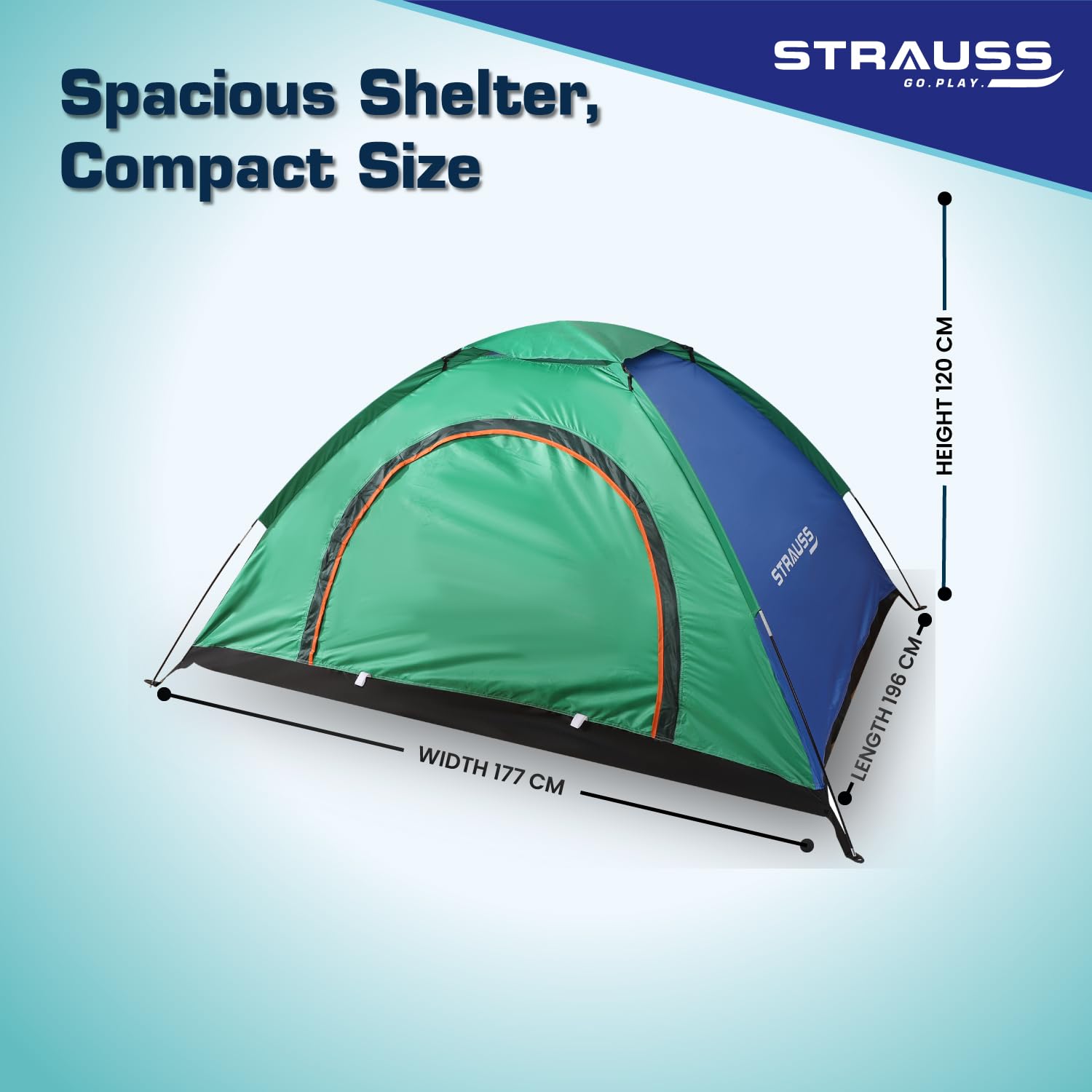 Strauss portable camping tent - outdoor adventure setup