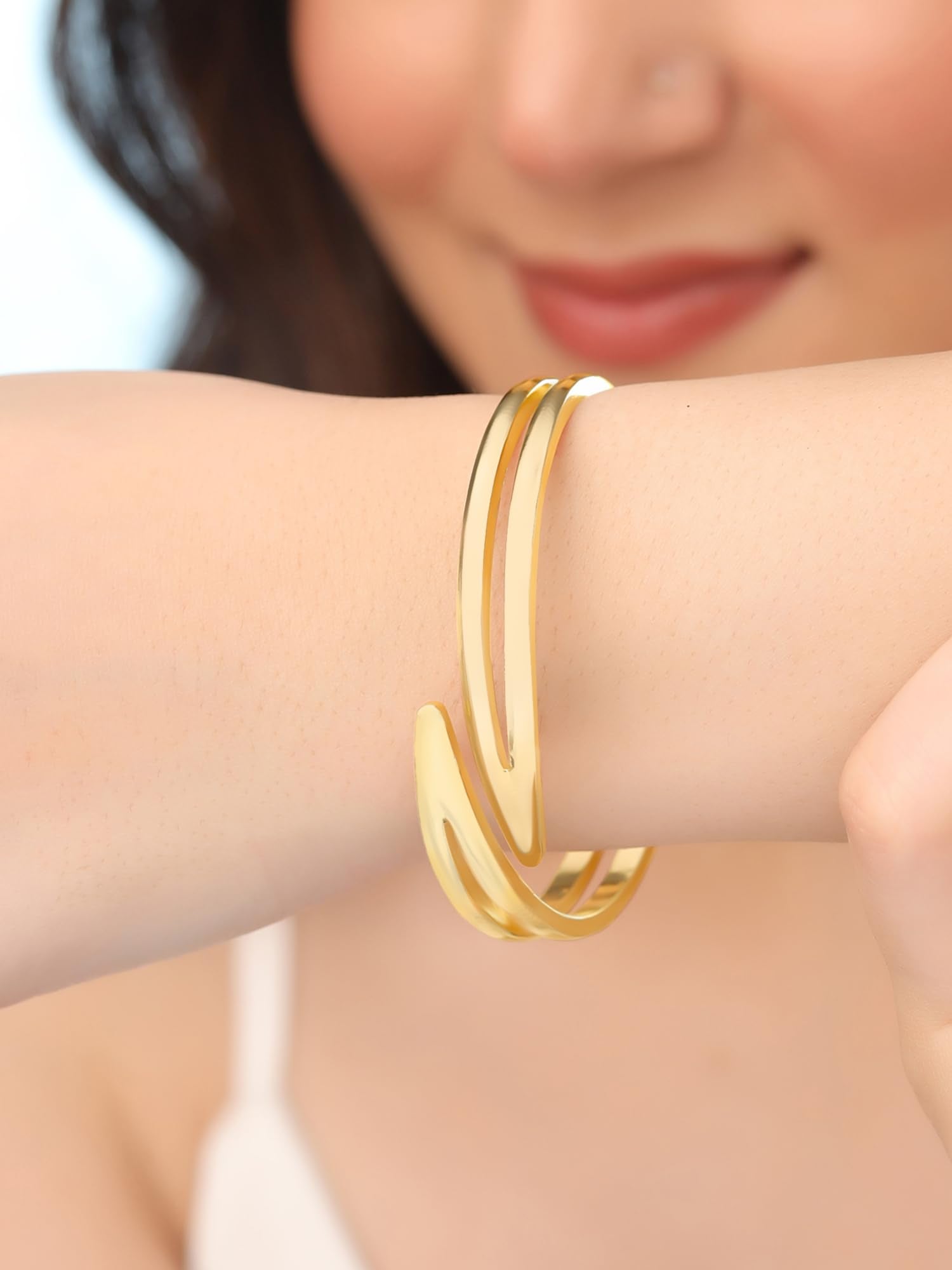 Yellow Chimes elegant alloy bangle - classy charm