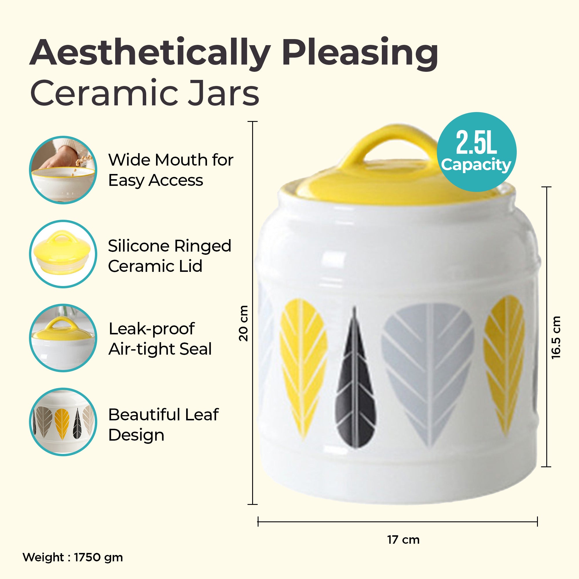 The Better Home Ceramic Jar - Perfect for storing spices