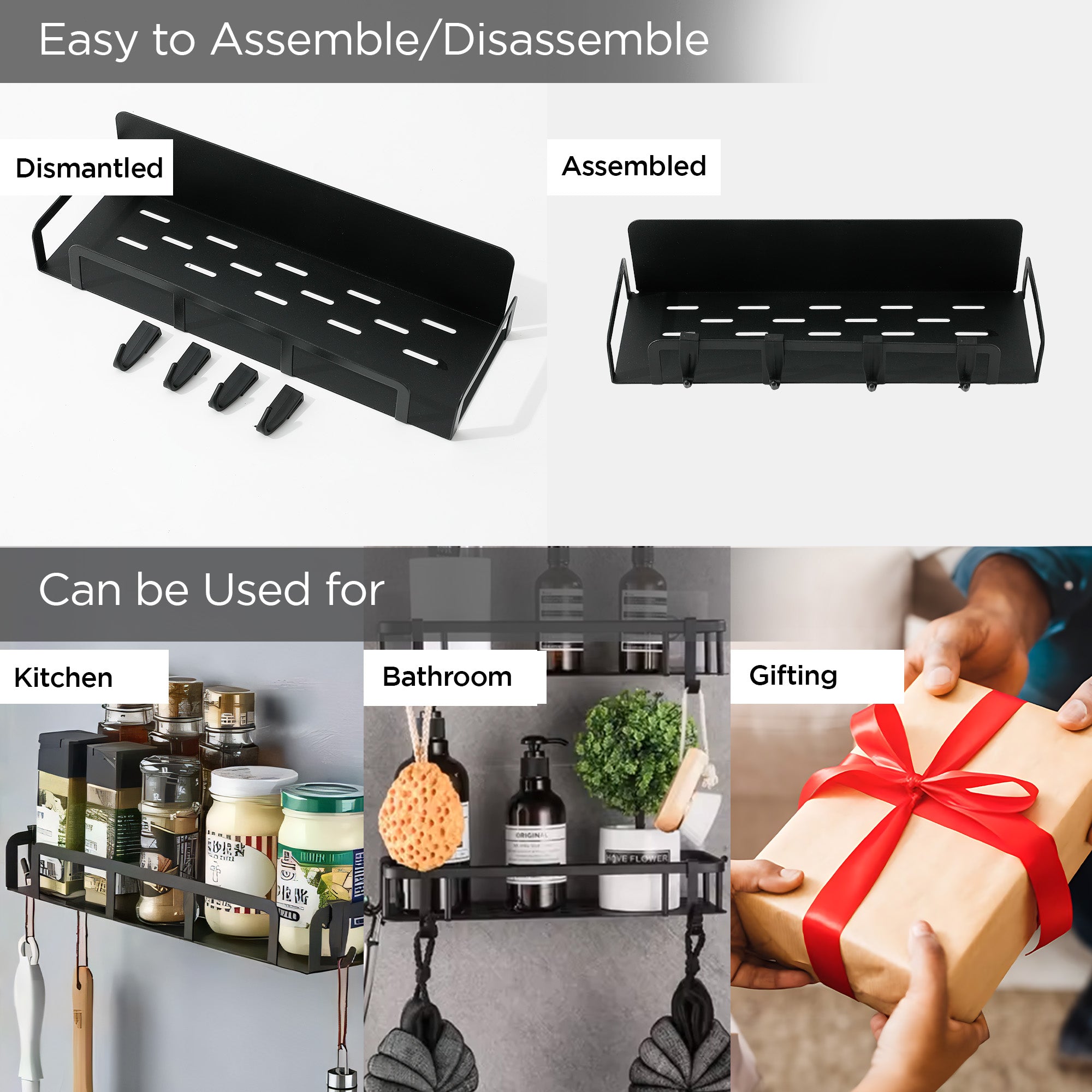 UMAI kitchen organizer rack - versatile bathroom solution