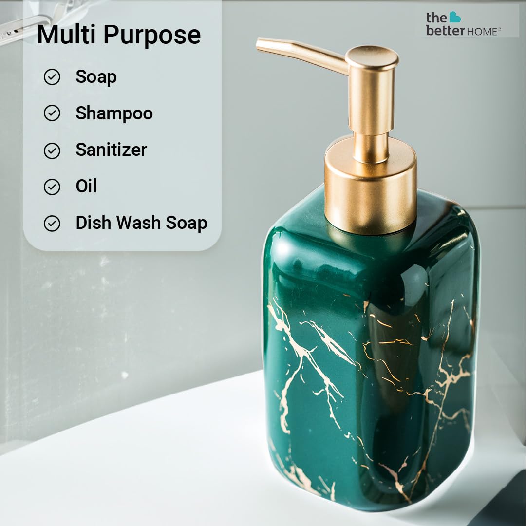 The Better Home Green Ceramic Soap Dispenser - Handwash Use