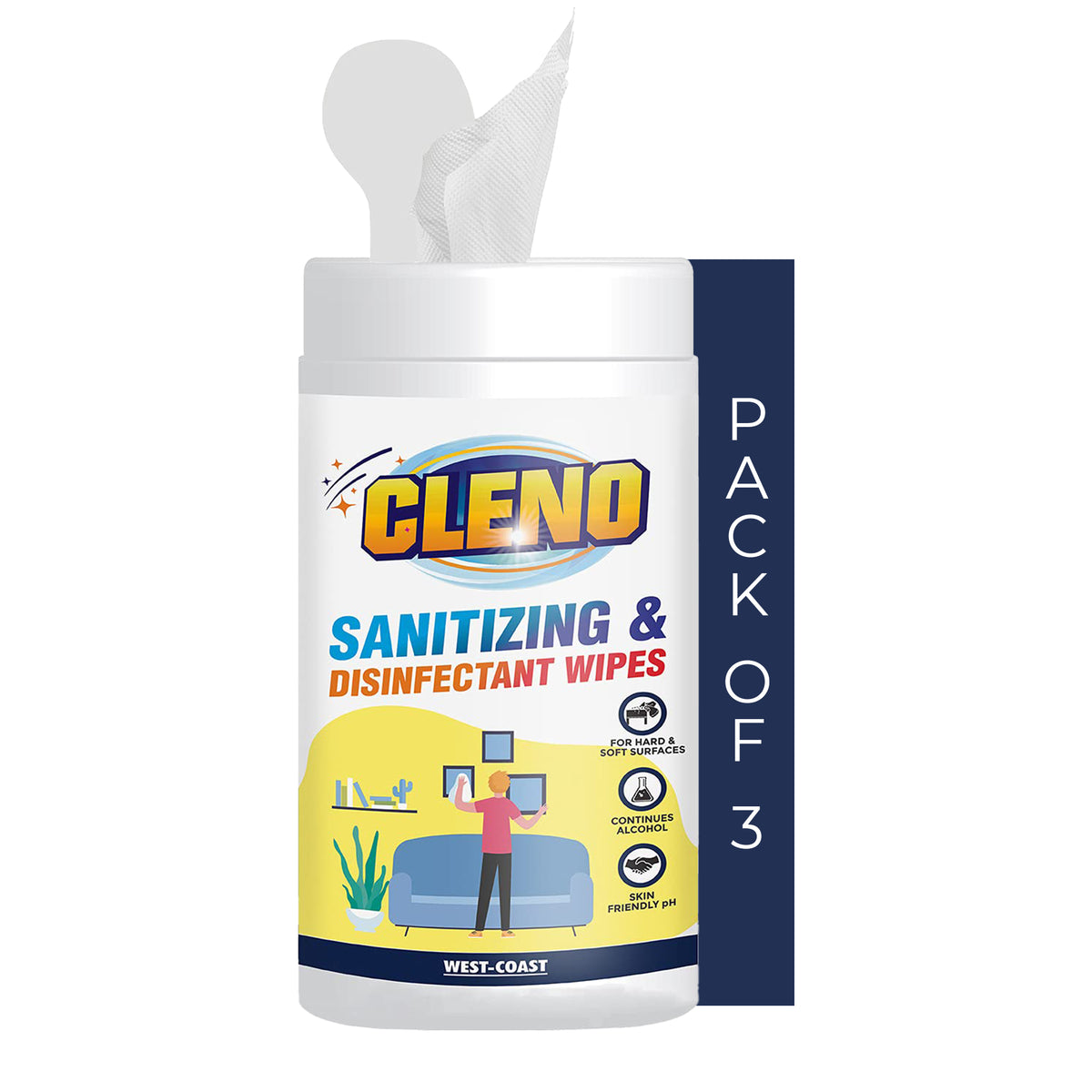 Cleno wet wipes - convenient for on-the-go cleaning