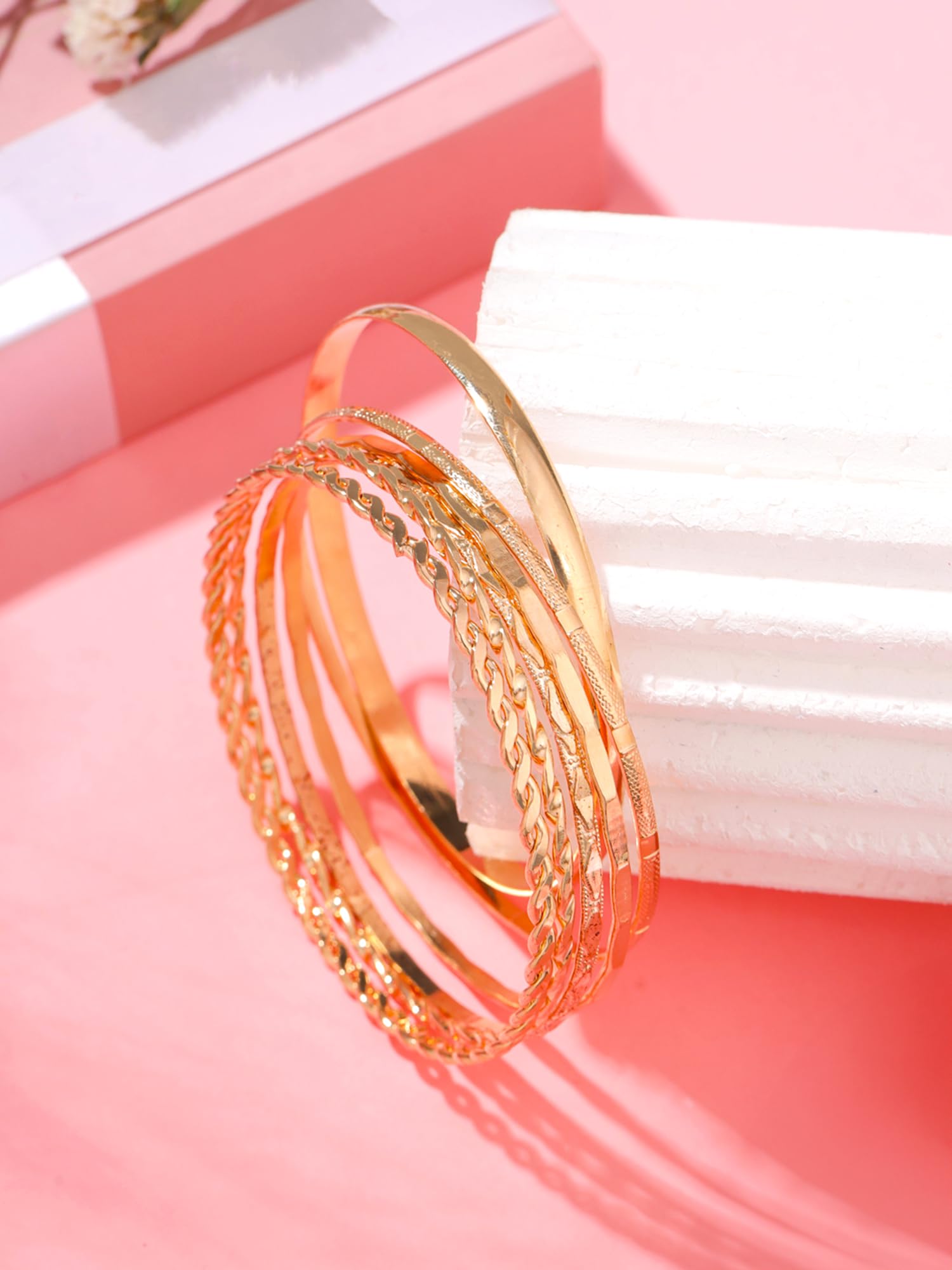 Yellow Chimes gold bangles - traditional Indian design