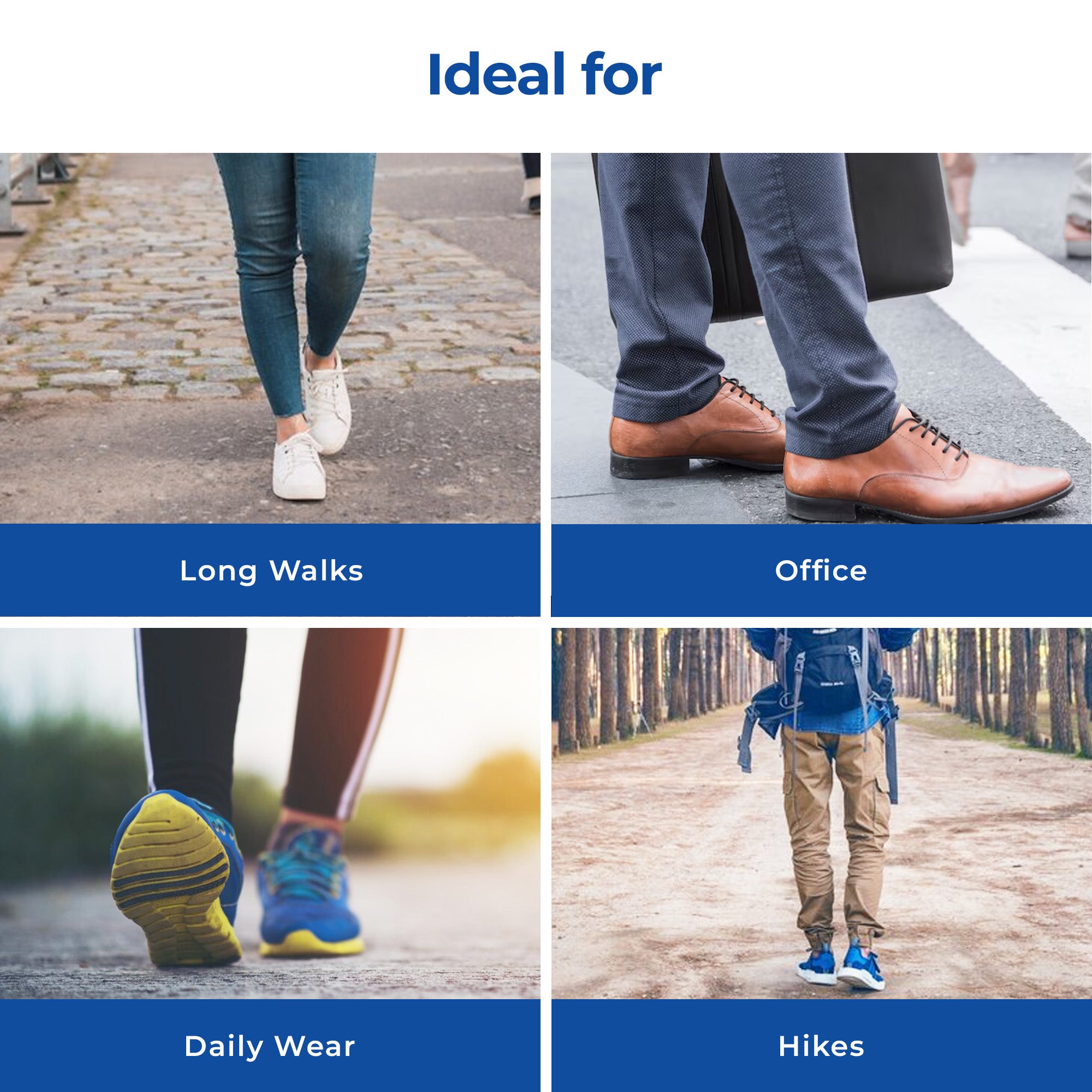 Dr Foot gel cushion insoles - Perfect for hiking shoes