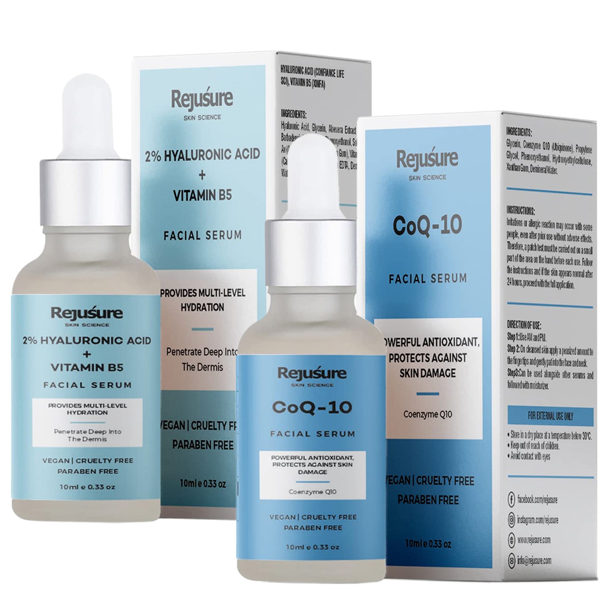 Rejusure Facial Serum Set - Perfect for Home Spa Day