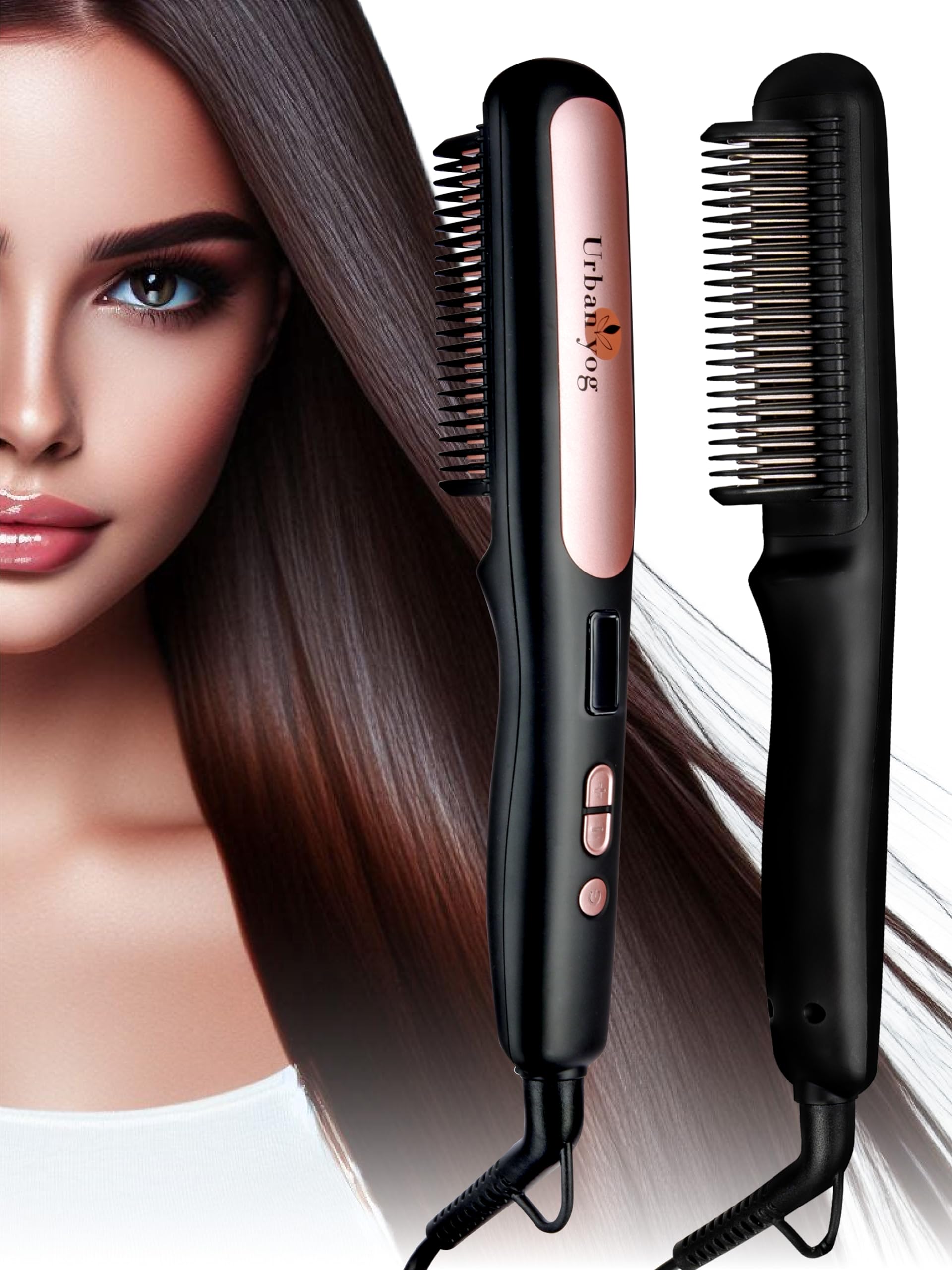 Urban Yog Hair Straightening Brush - Safe for all hair types