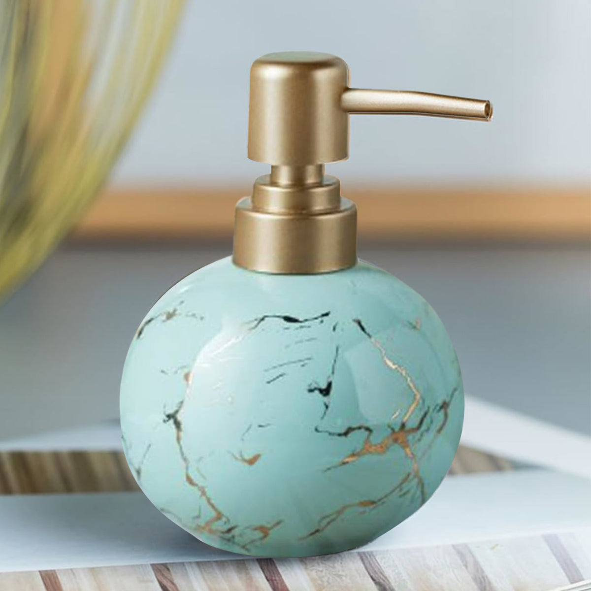 UMAI blue ceramic dispenser - versatile home accessory
