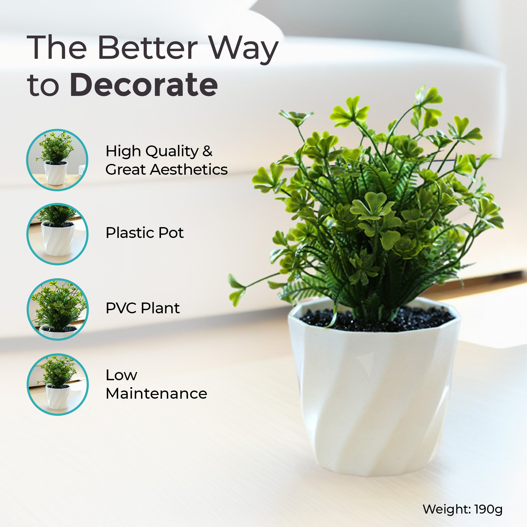 The Better Home green potted grass balls plant - reception area ornament