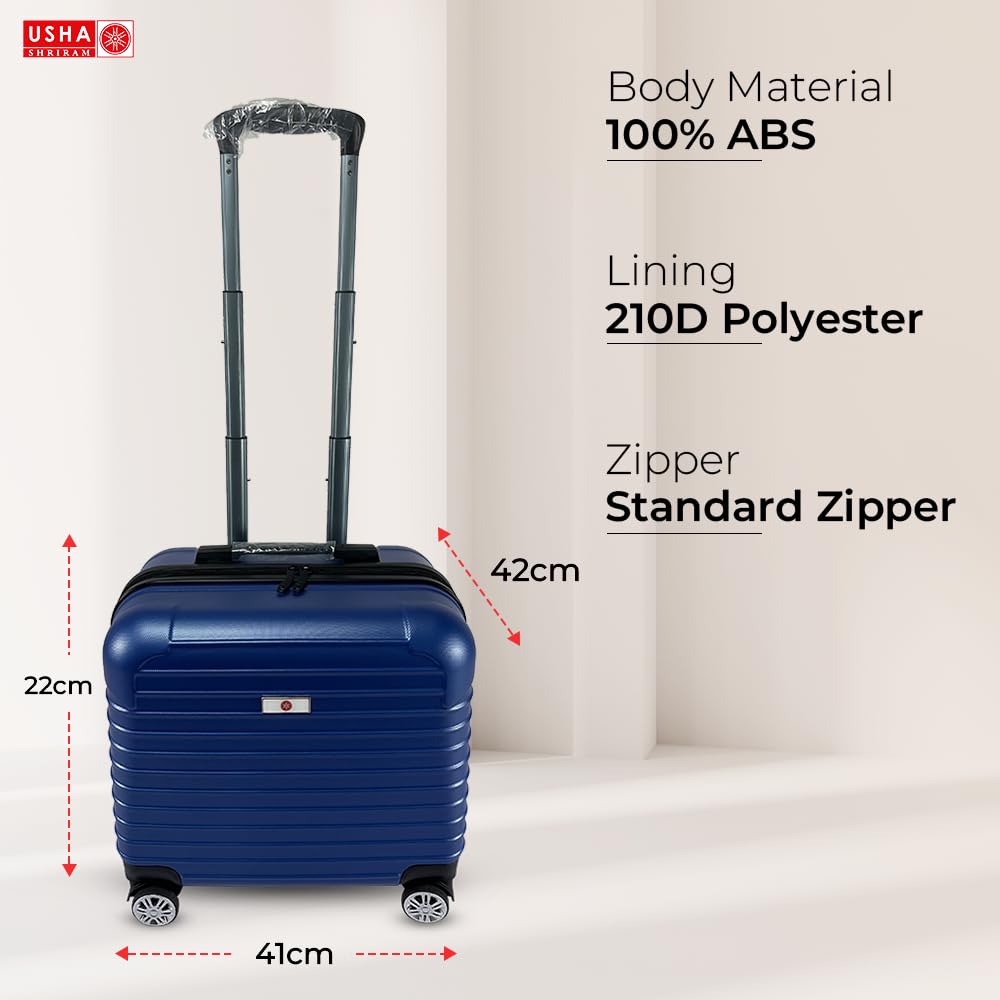 Suitcase Hard Travel Case With Wheels USHA SHRIRAM Abs(16 Inch