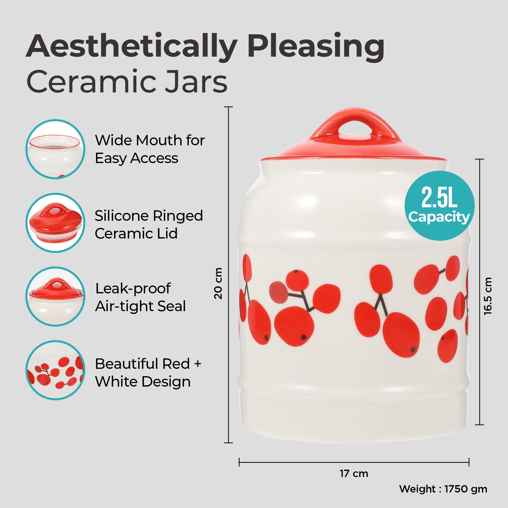 The Better Home printed jars - stylish kitchen decor