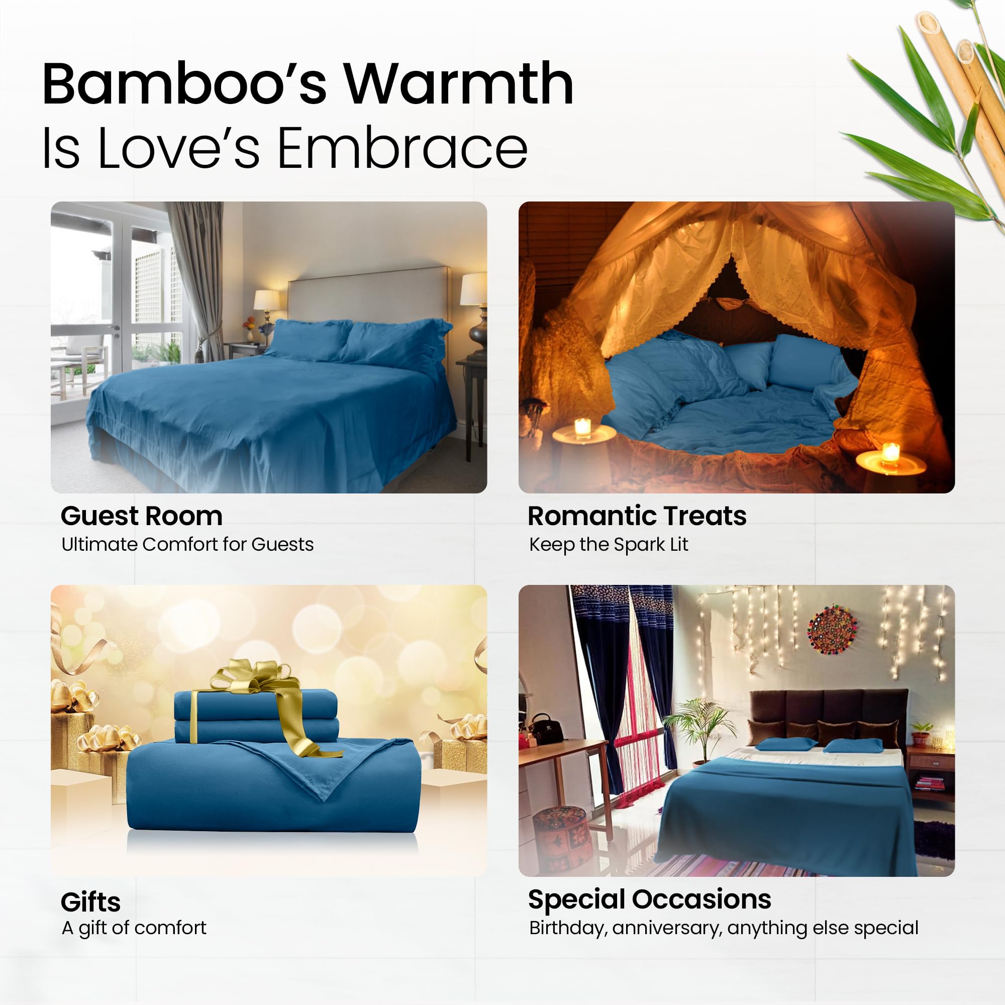 Mush Bamboo Bed Sheet - King Size Bedroom Decor