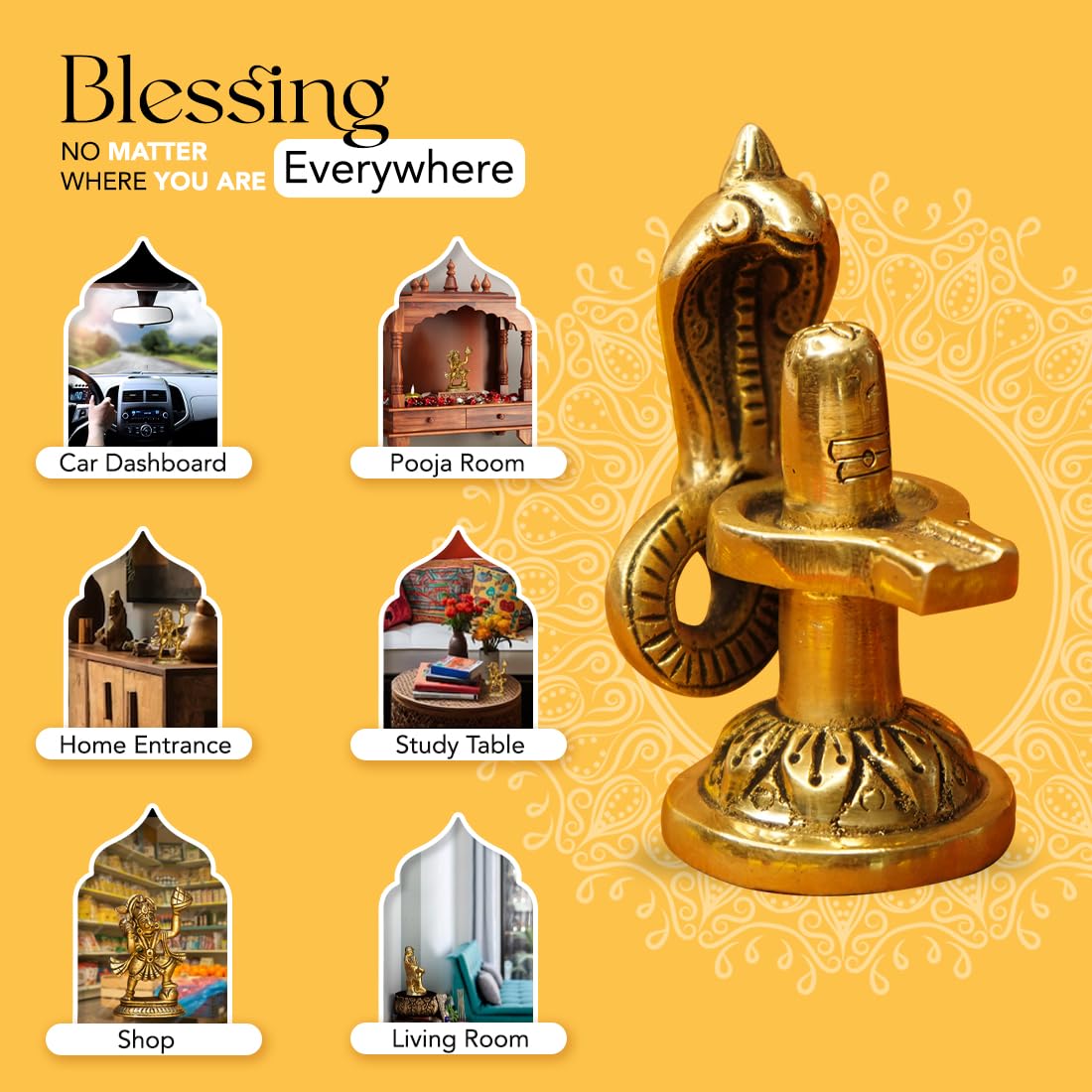 Ekhasa brass shivling - Home puja decoration