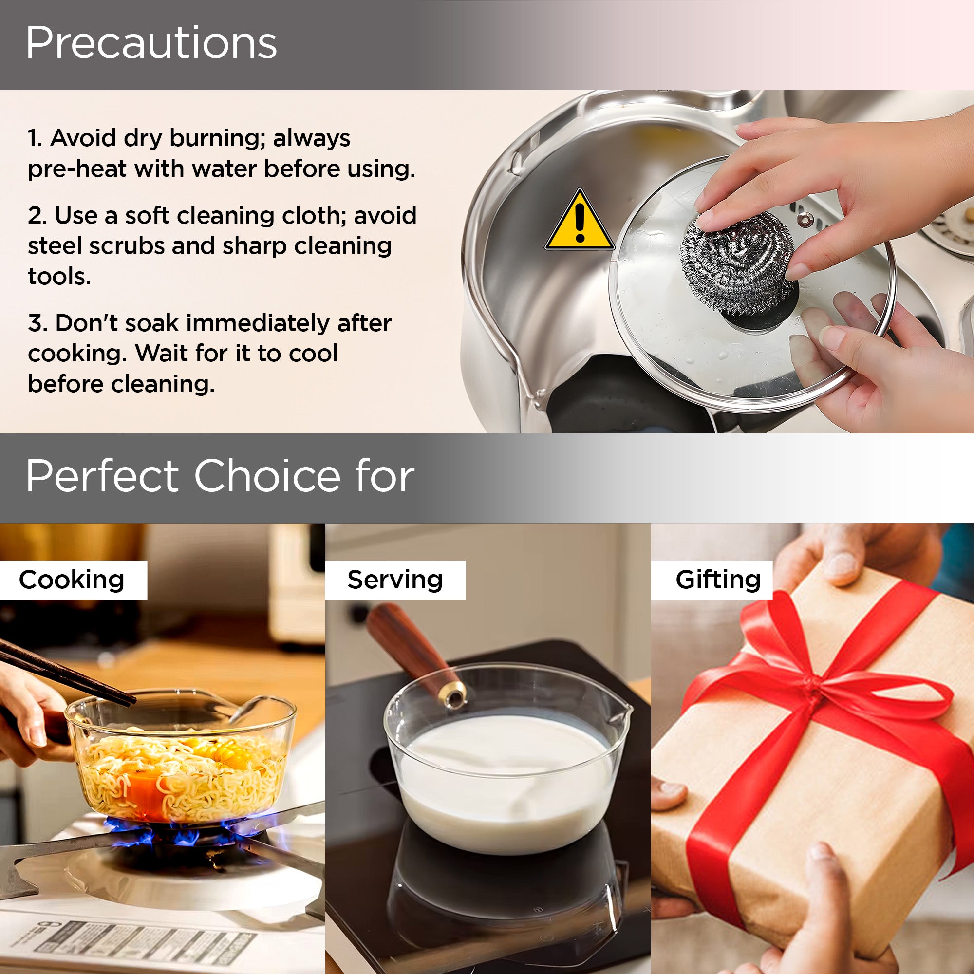 UMAI microwave safe saucepan - heating beverages
