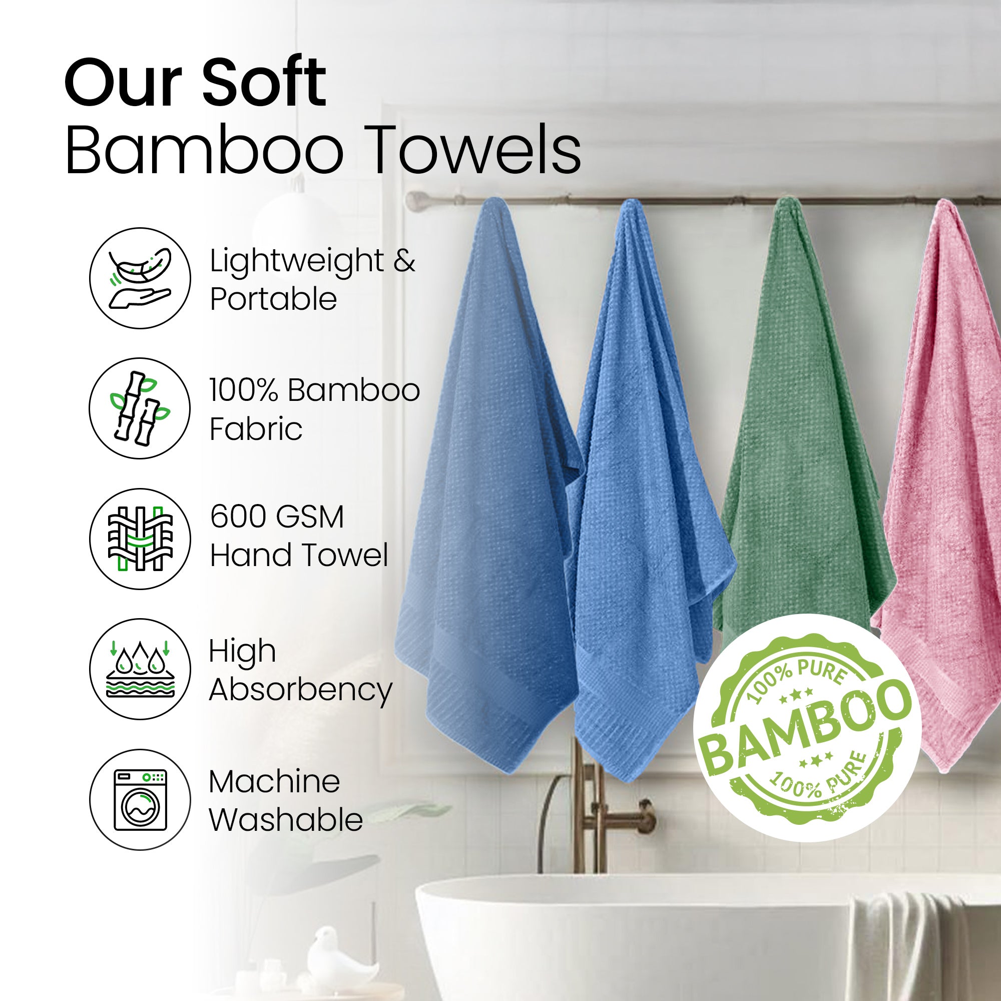 Mush bamboo bath towel - kids bath time