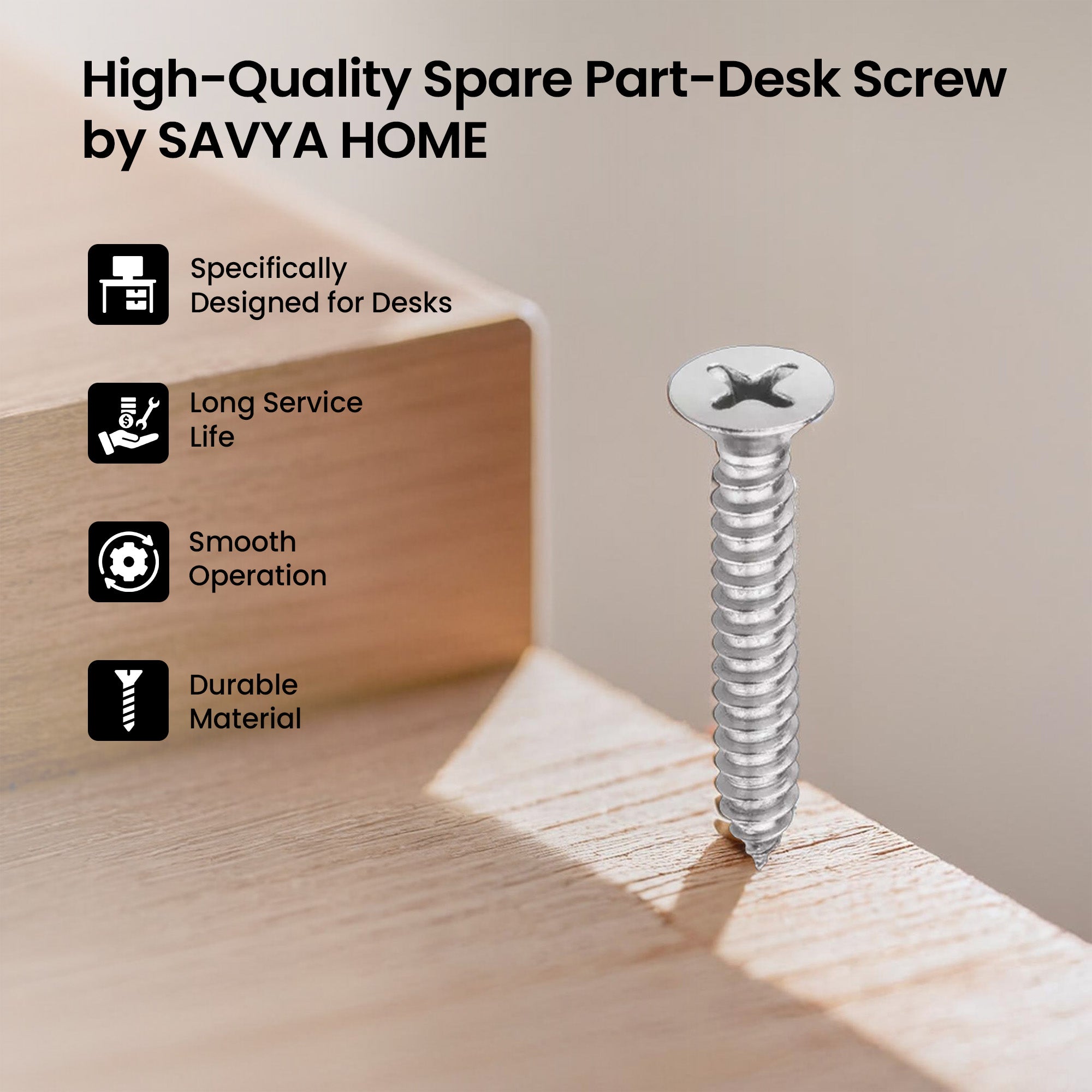 SAVYA HOME versatile table screw - upgrade your furniture