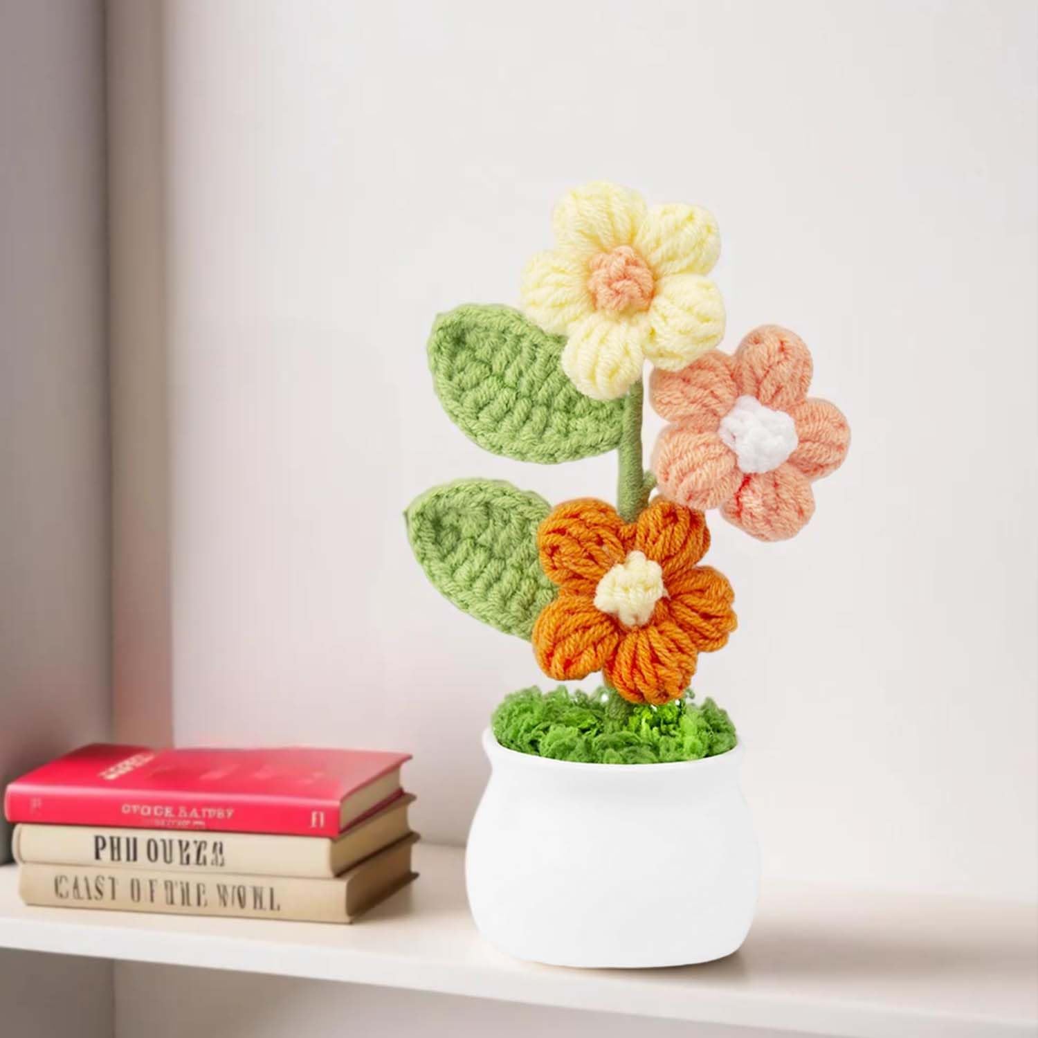 Ekhasa colorful crochet pot - vibrant kitchen decor