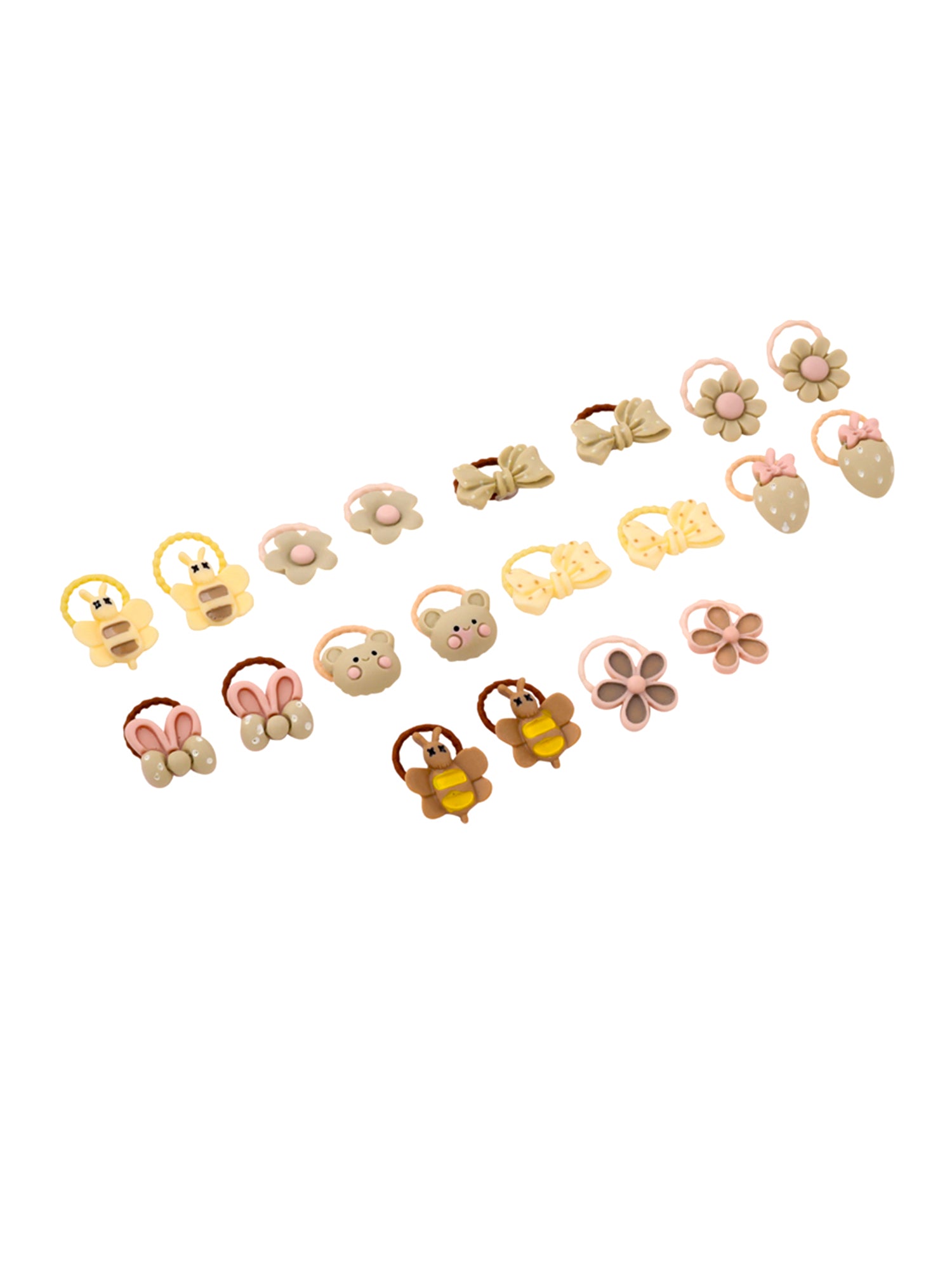 Yellow Chimes hair ties - playful accessories for girls