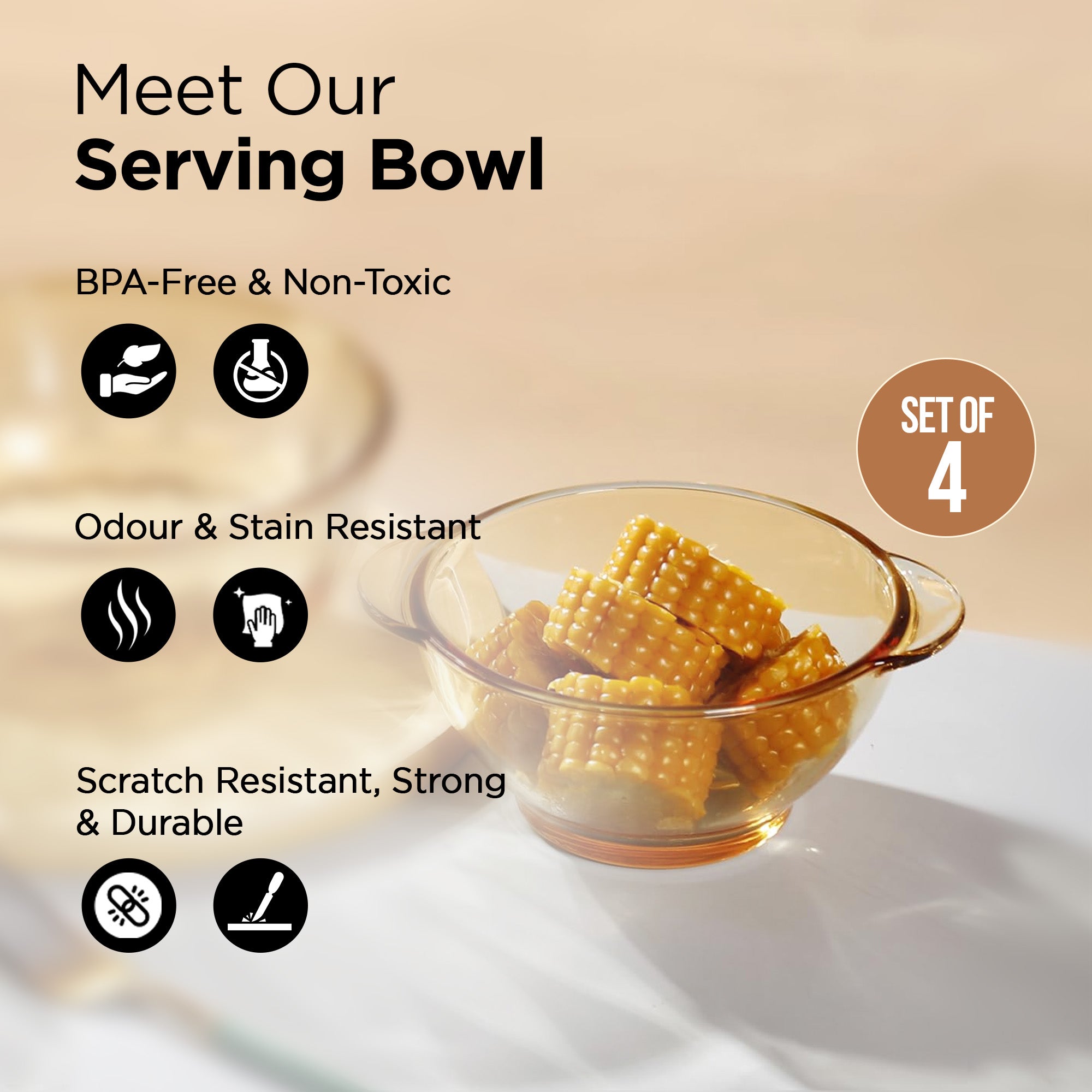 UMAI borosilicate glass bowls - versatile kitchenware
