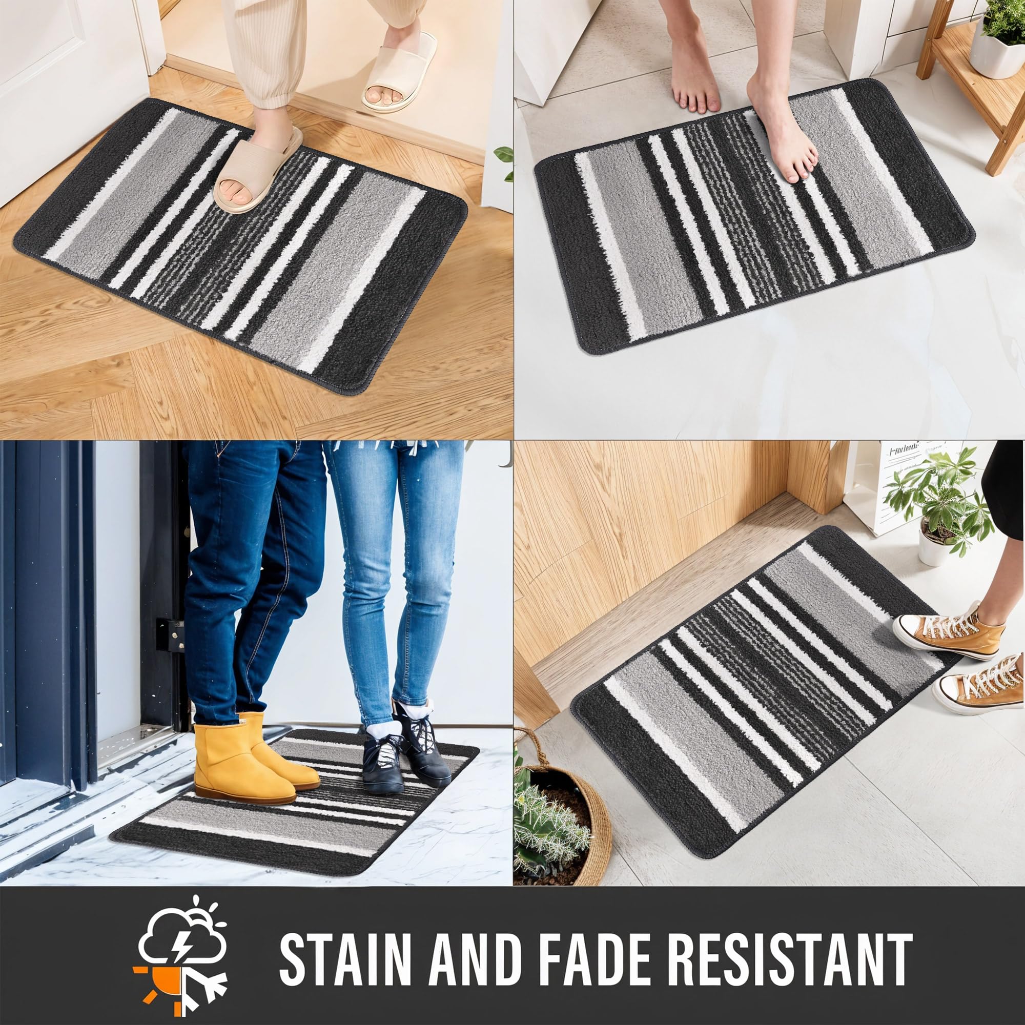 Kuber Industries water-absorbent doormat - bathroom use case