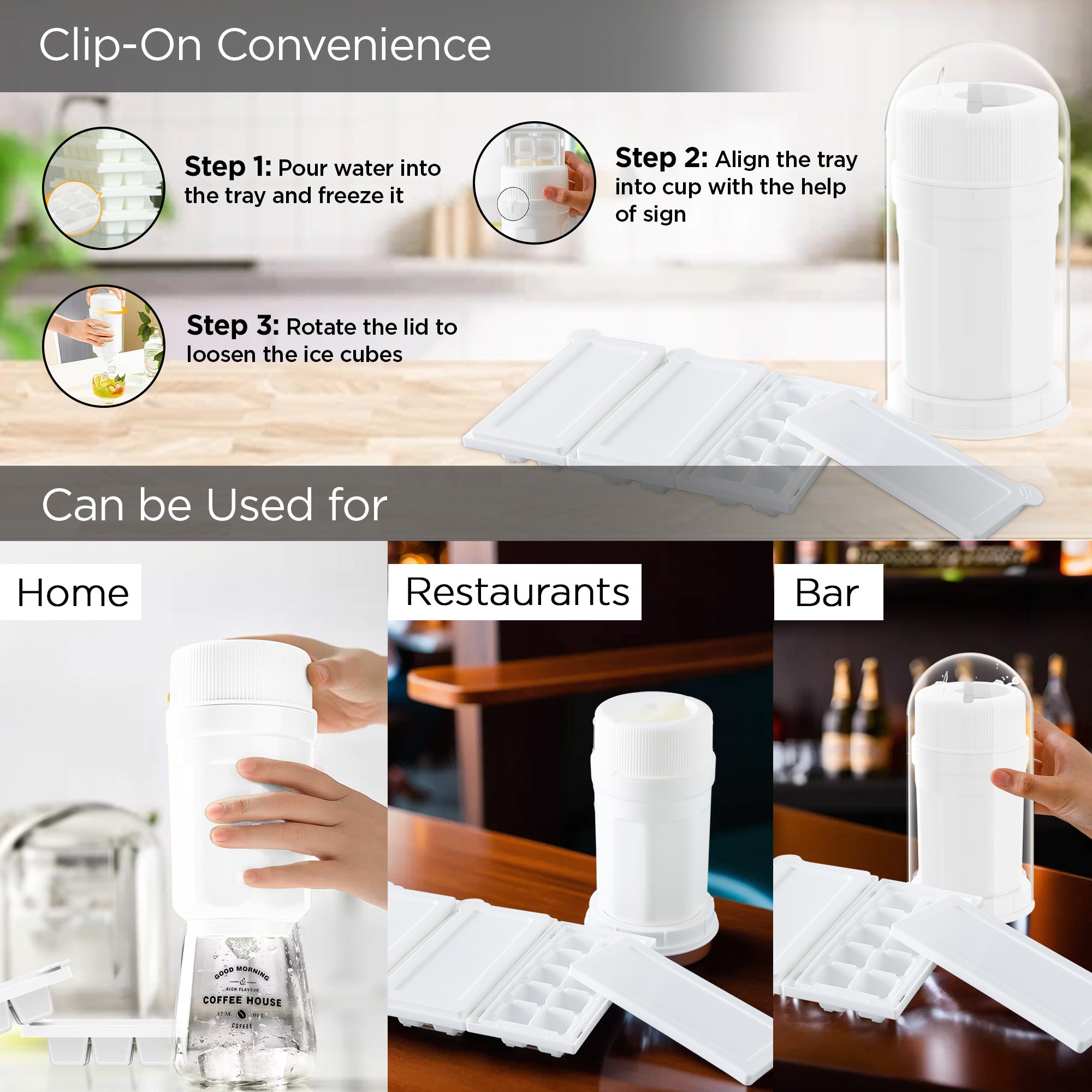 UMAI silicone ice tray - space-saving freezer accessory
