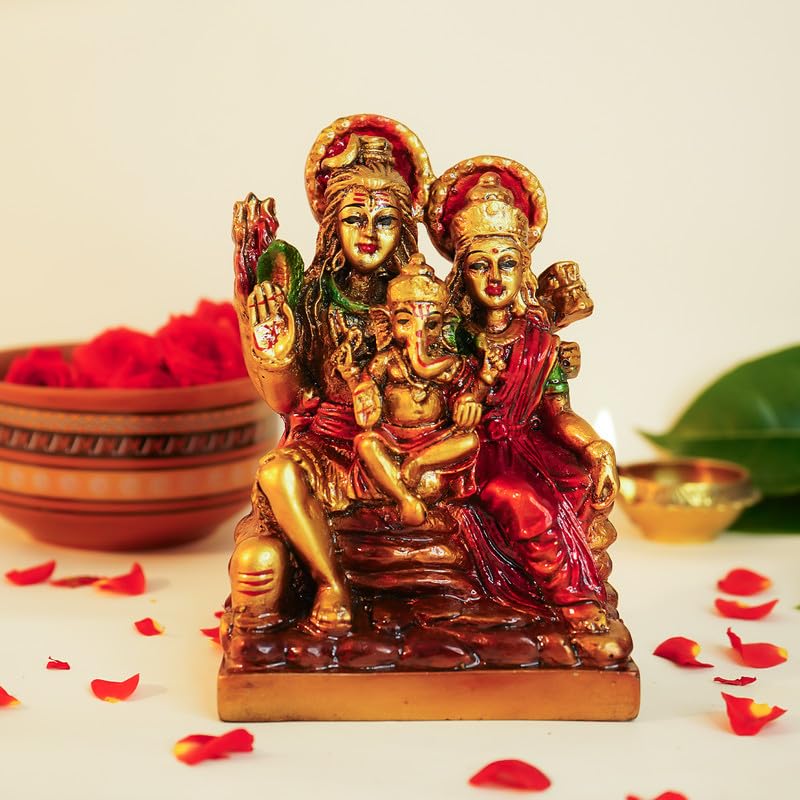 Ekhasa Shiv Parivar Marble Look - Home Blessings