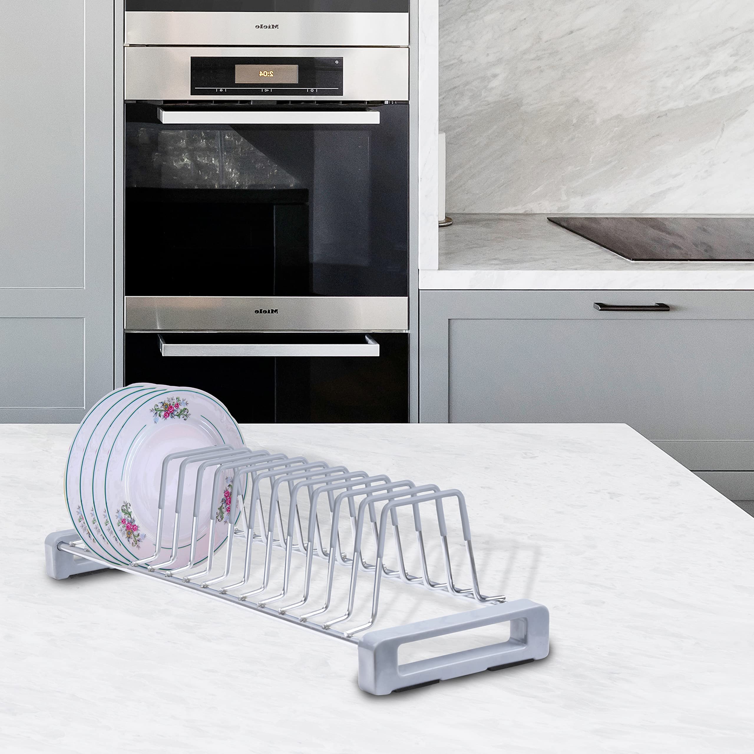 Stainless Steel Saucer Stand/Plate Stand/Utensil Rack for Kitchen