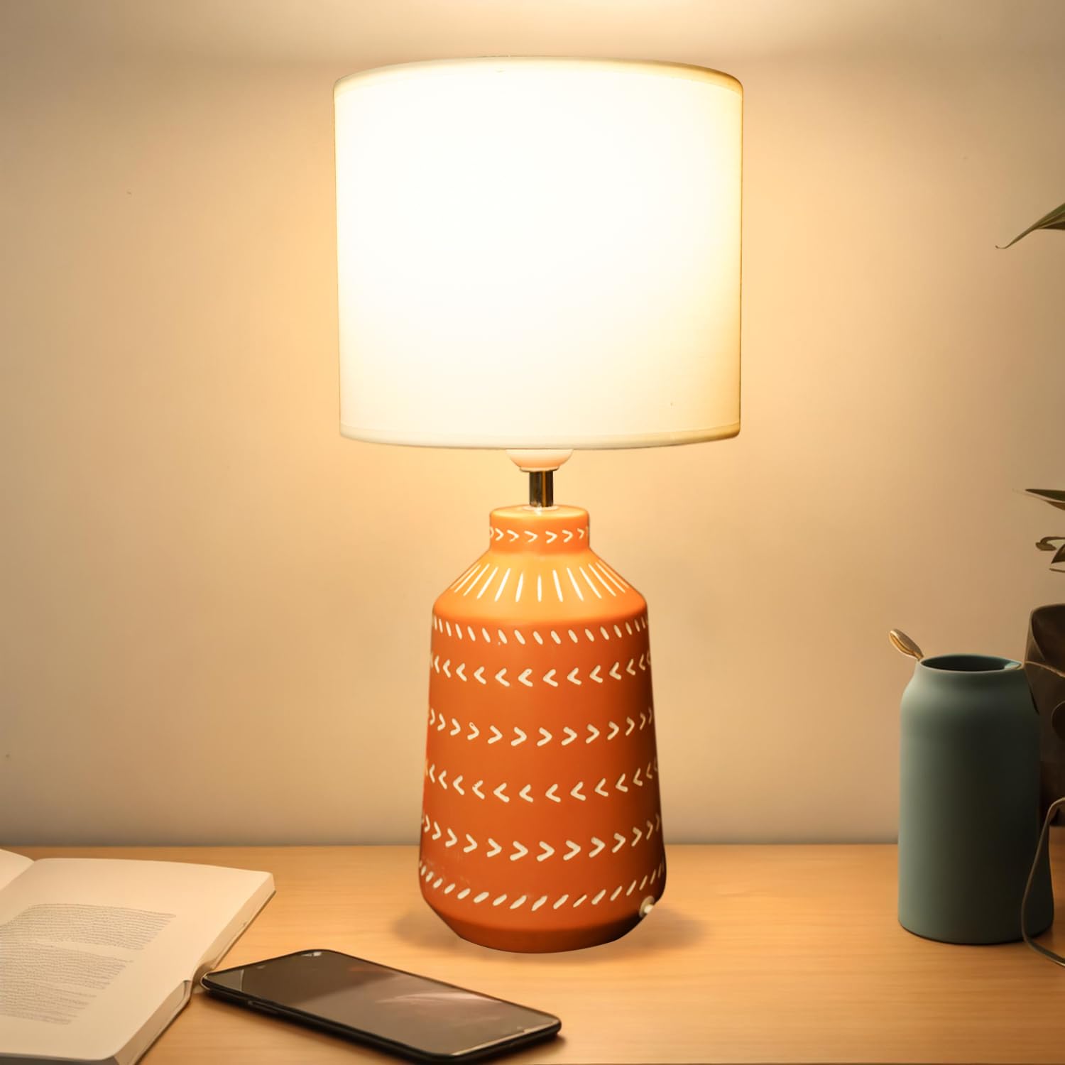 Ekhasa ceramic side table lamp - sophisticated office lighting