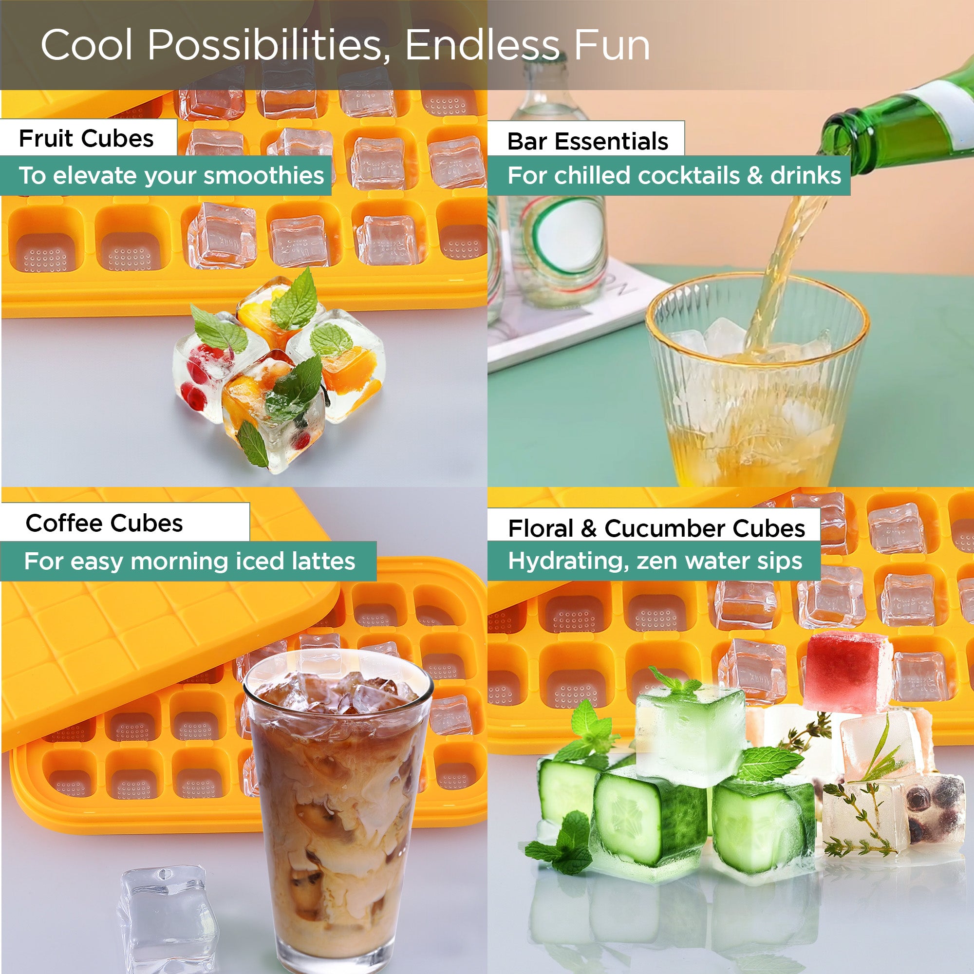 UMAI ice cube tray - stackable freezer solution