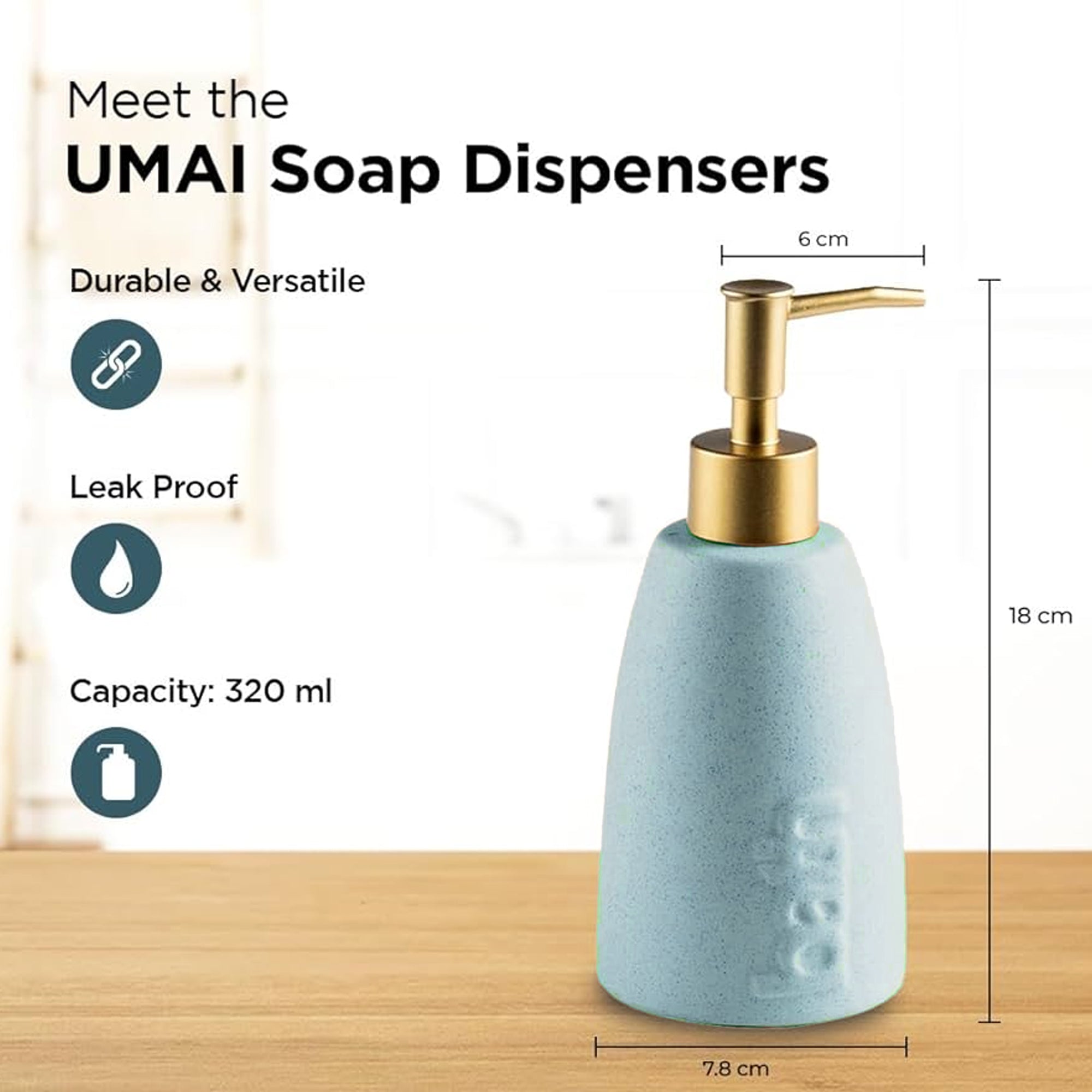 UMAI ceramic lotion dispenser - gift for housewarming
