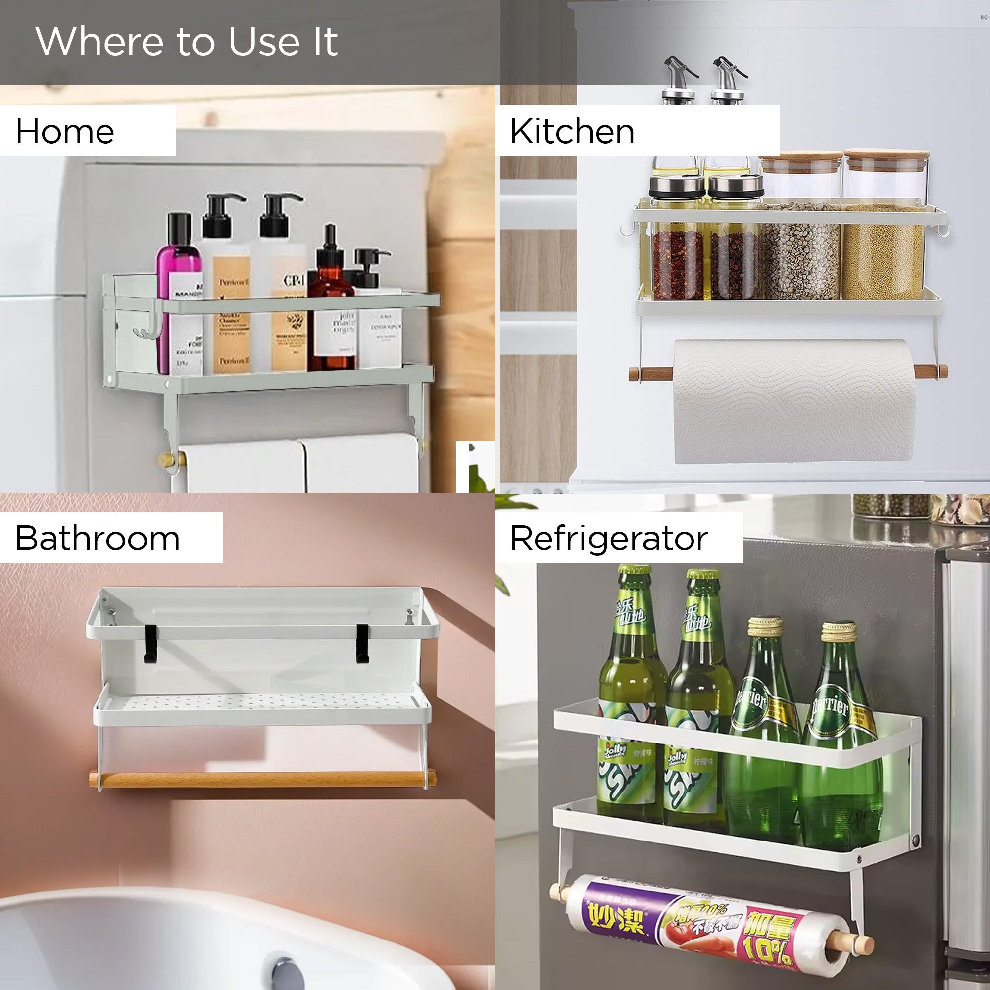 UMAI magnetic refrigerator shelf - space-saving organizer