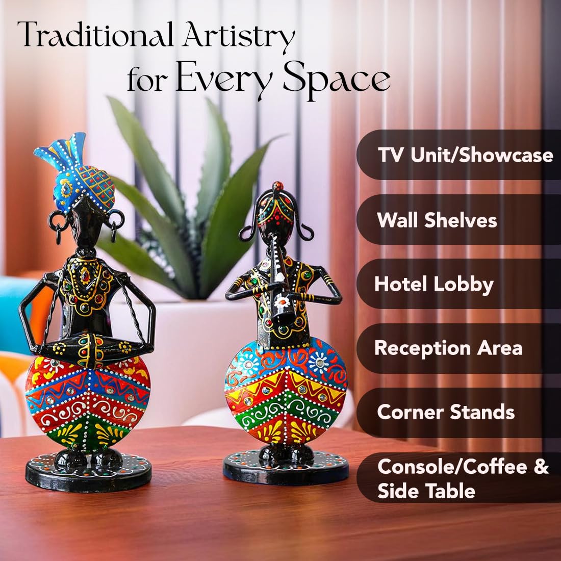 Ekhasa Rajasthani Musicans Figurines - Cultural Decoration