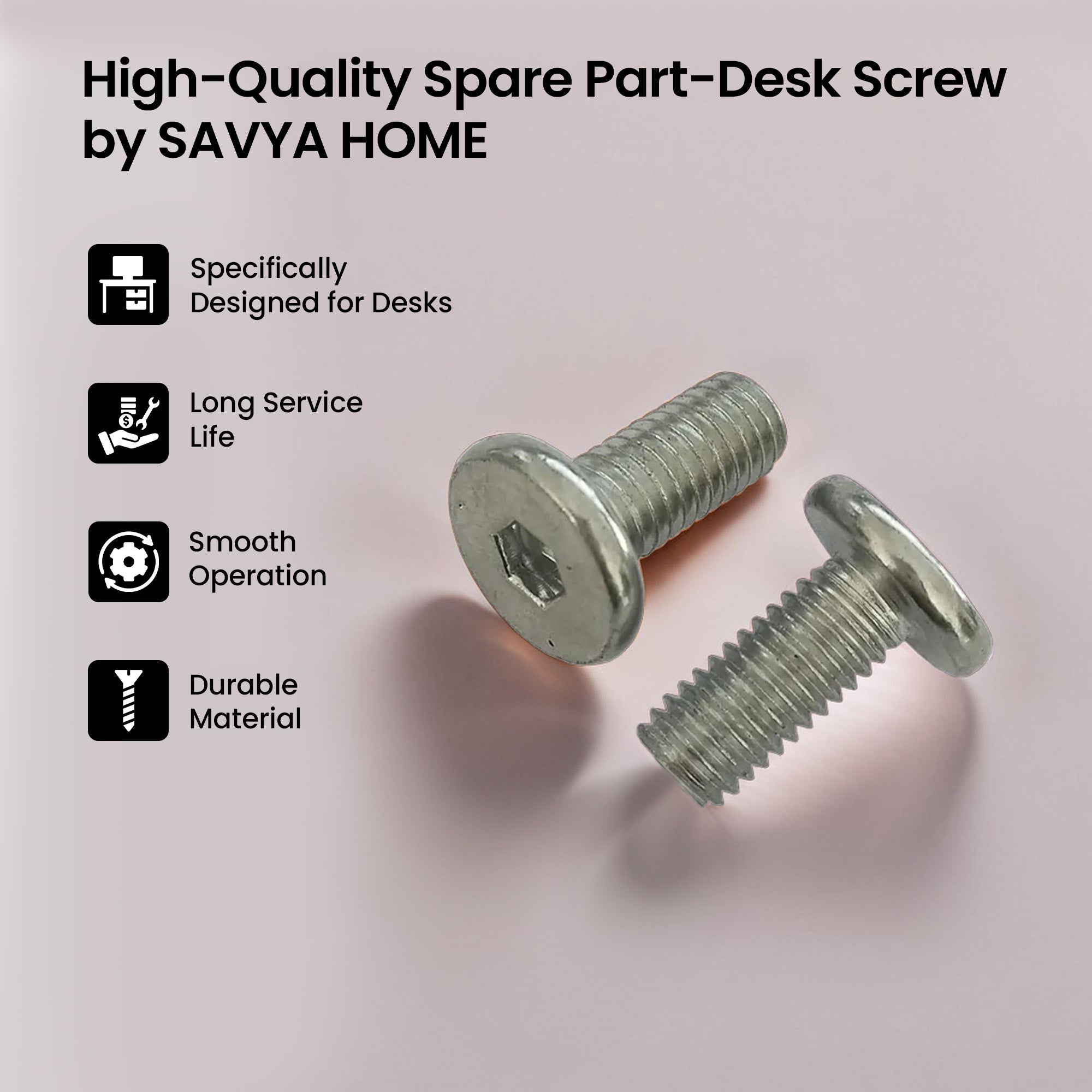 SAVYA HOME silver screw - elevating table aesthetics