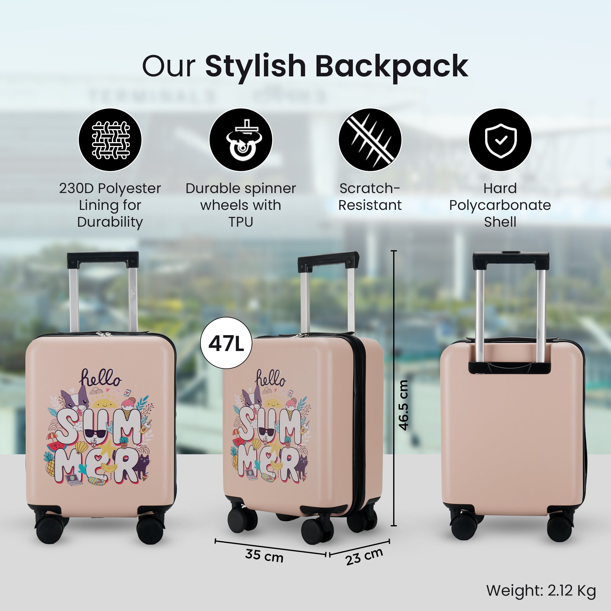 Clownfish 16-inch trolley bag - stylish luggage for family getaways