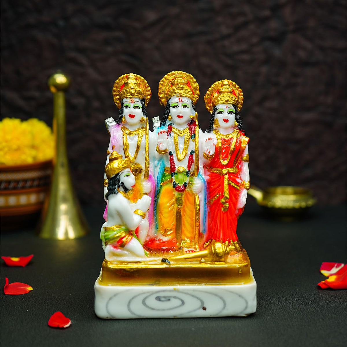 Ekhasa Gold Hand Painted Ram Darbar - Festival Gift