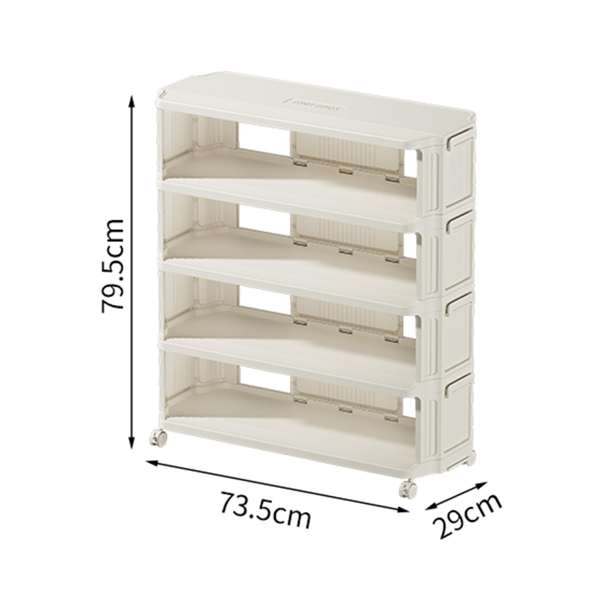 Kuber 5 Layer Organizer - Stylish White Shoe Rack