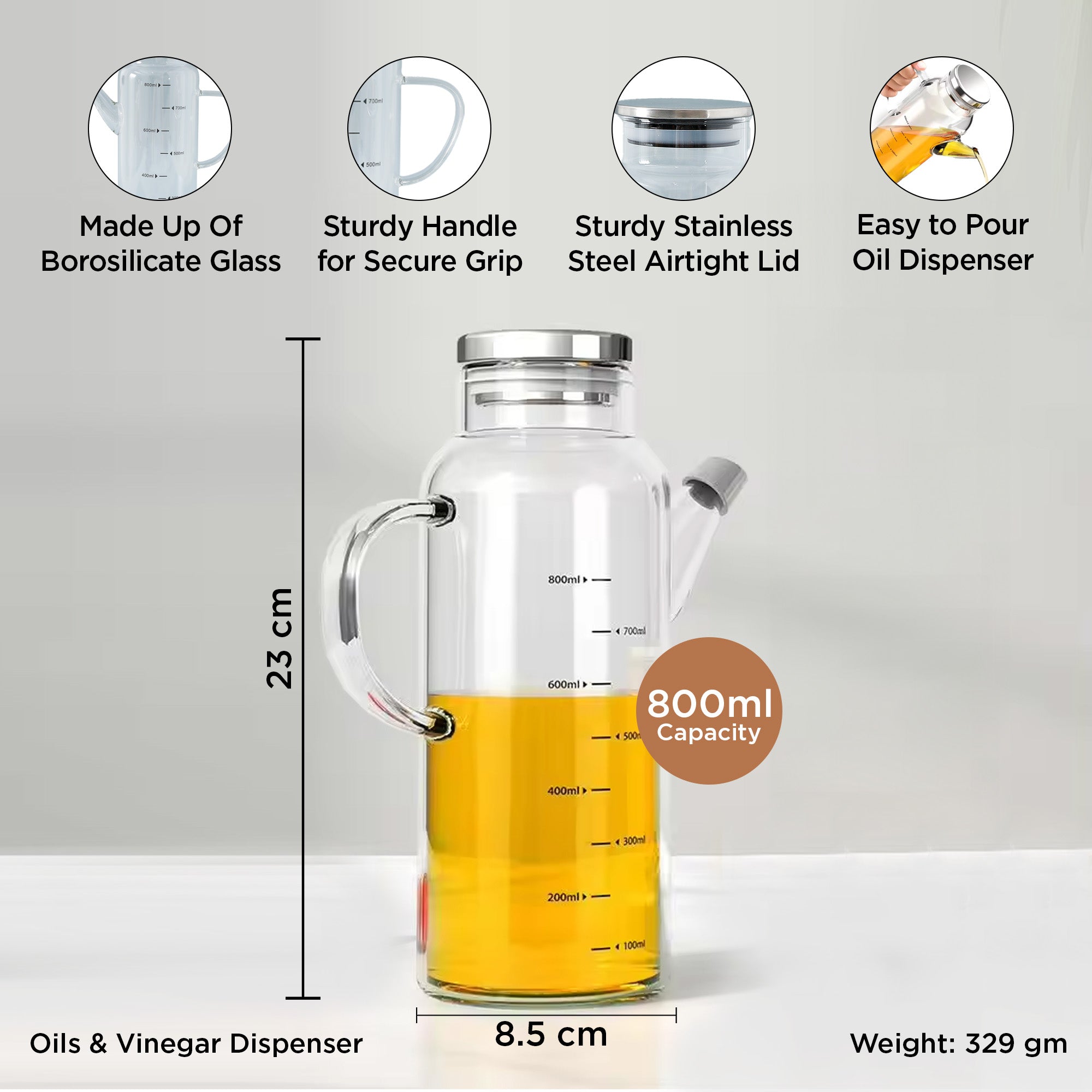 The Better Home leakproof oil jar - Versatile kitchen accessory