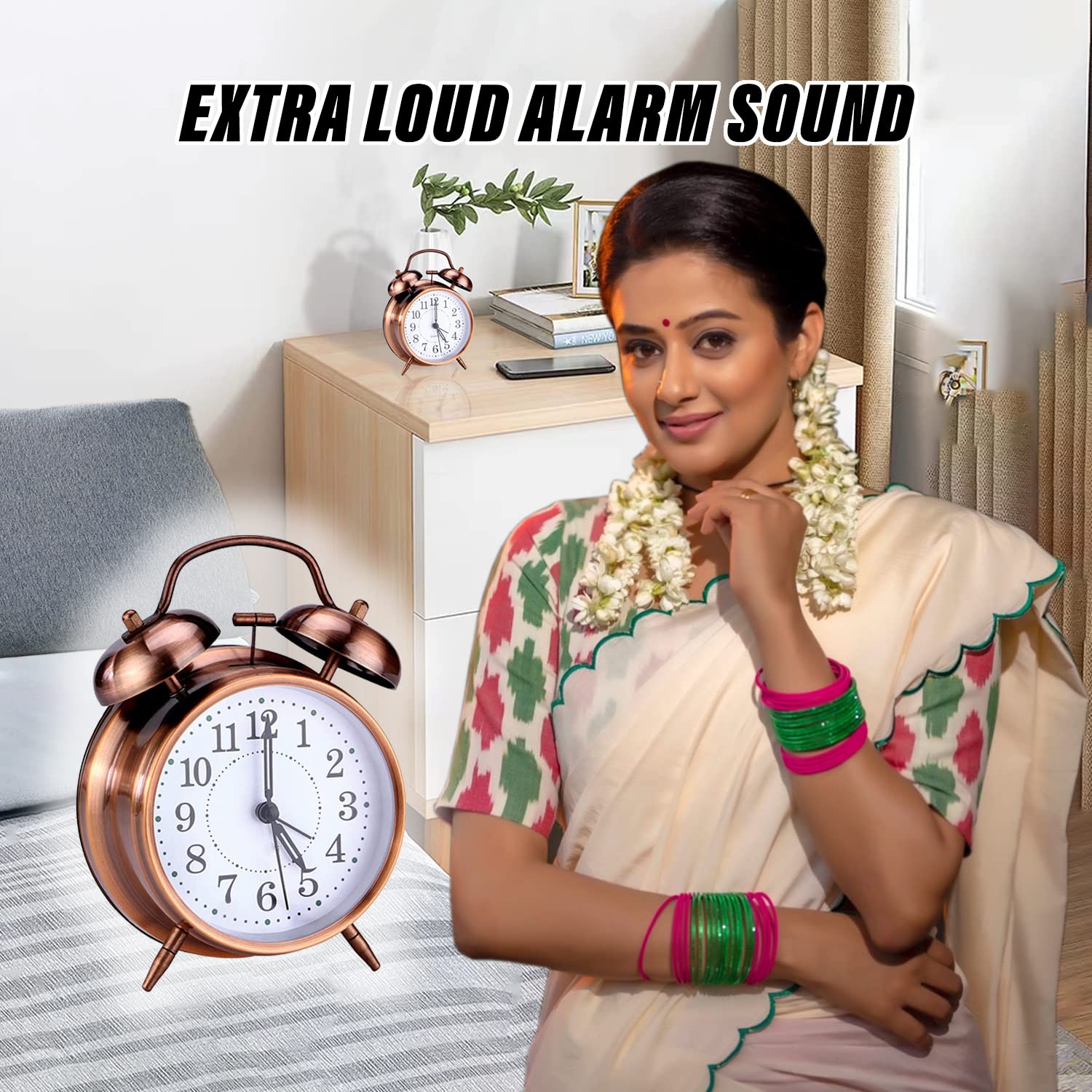 Kuber Industries Alarm Clock - Stylish bedroom decoration