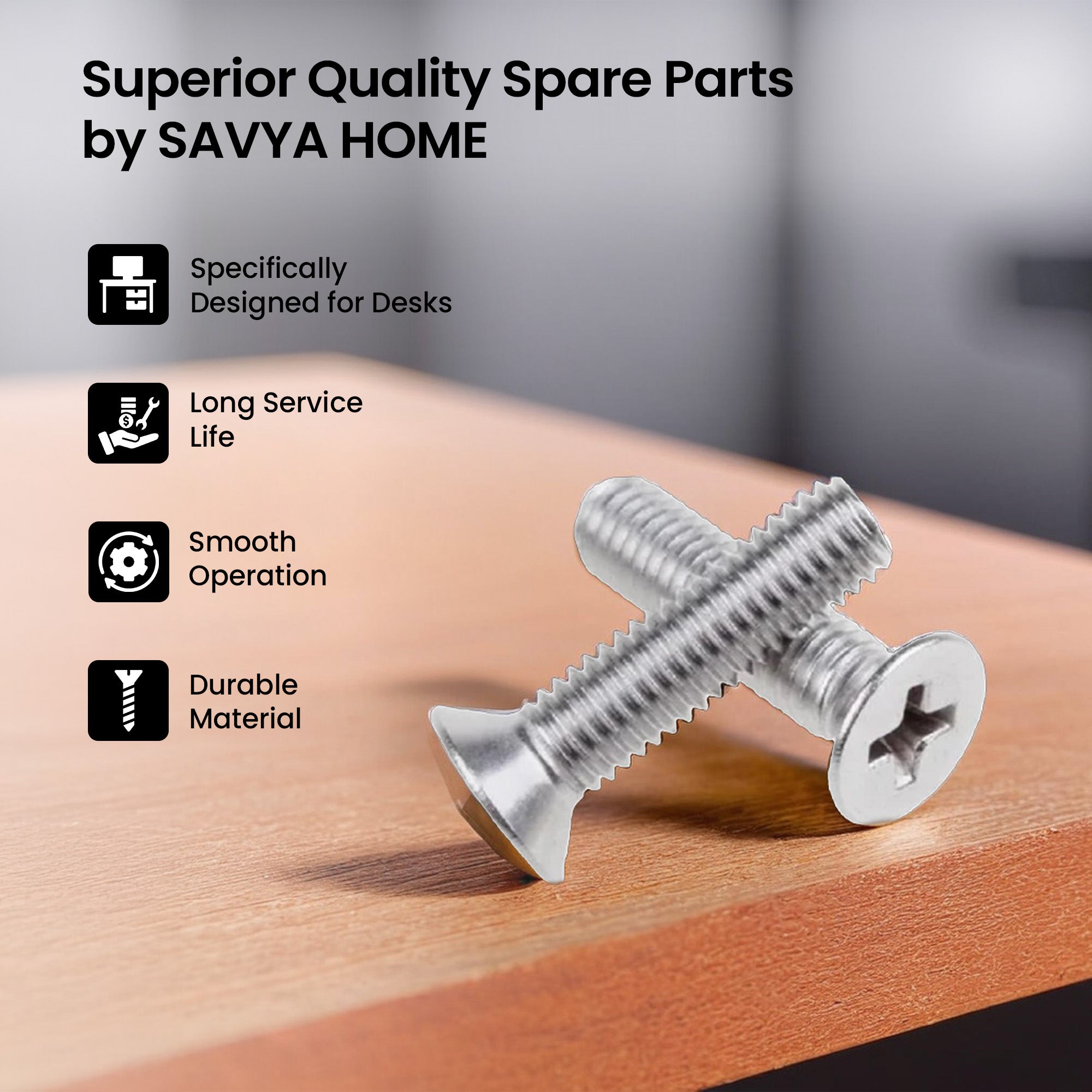SAVYA HOME Height Adjustable Screw - perfect for side tables