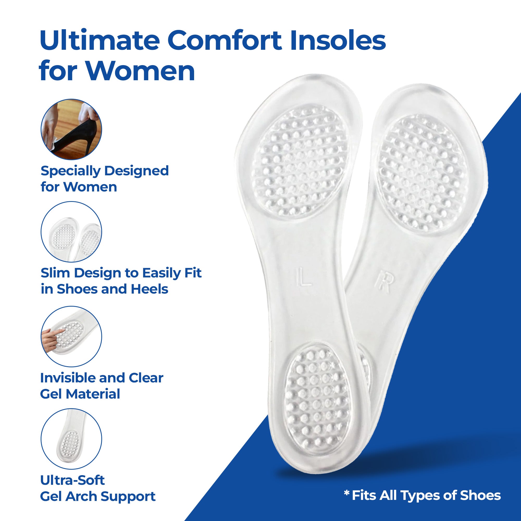 Dr Foot High Heel Relief Insoles - Pain relief for high heel wearers