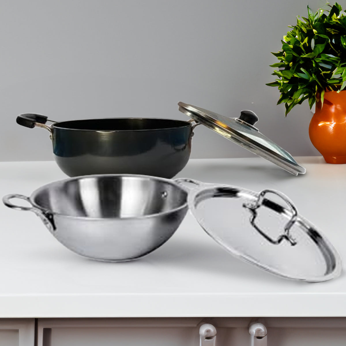 Usha Shriram Kadai with Lid - enhances cooking efficiency
