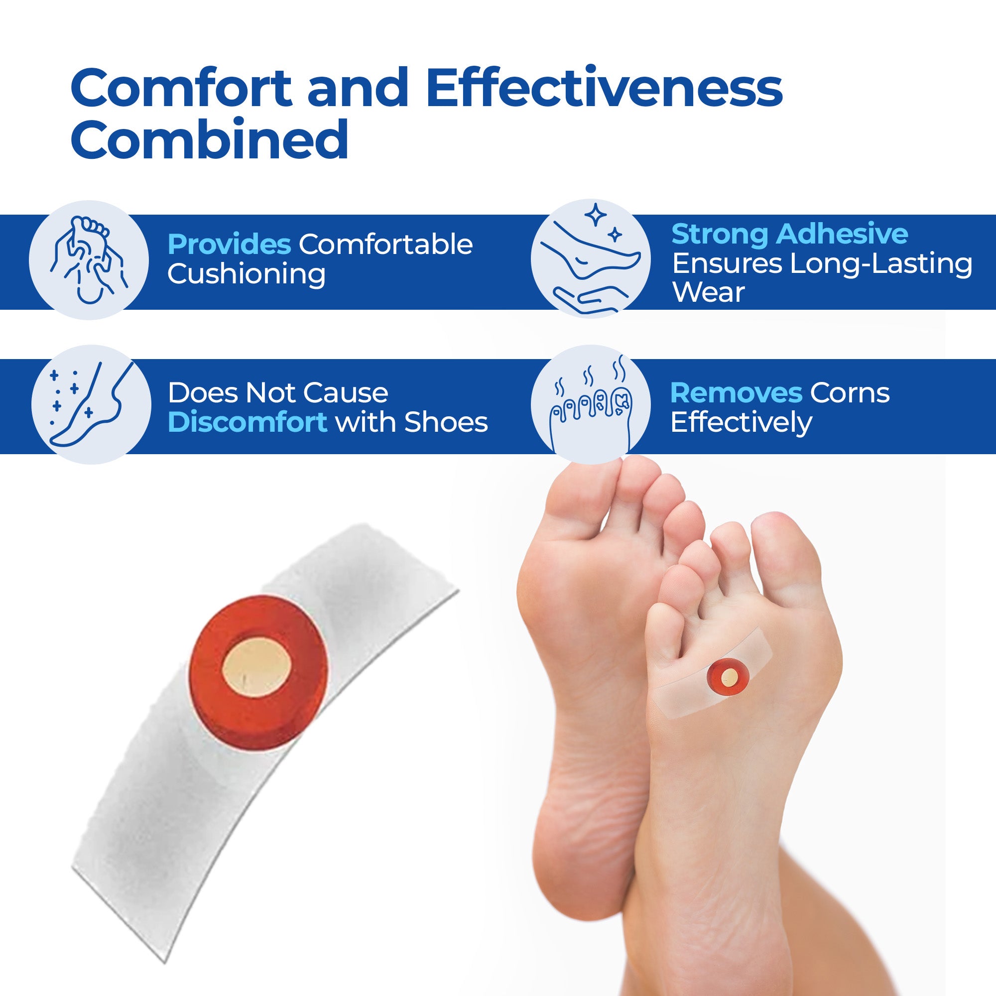 Dr Foot corn caps - comfortable soft cushion design