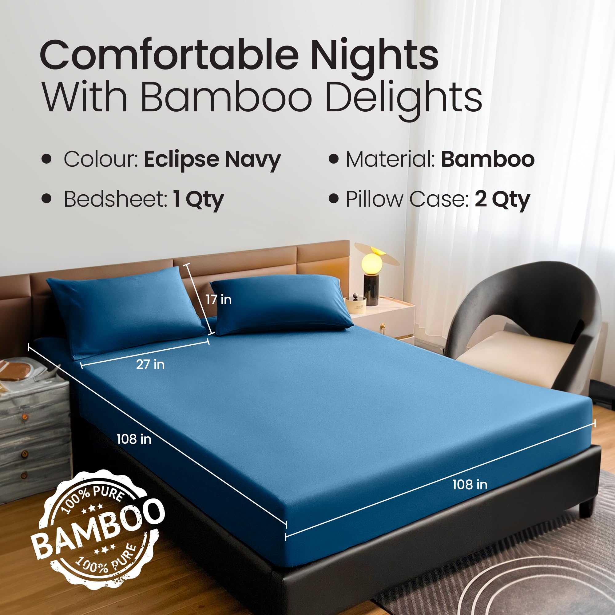 Mush King Size Bed Sheet - Hypoallergenic Sleep Solution