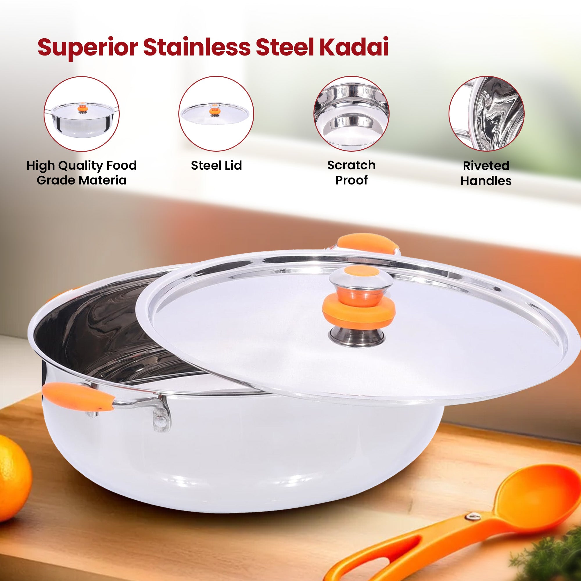 USHA SHRIRAM Stir-Fry Pan - Kitchen Essential for Every Chef