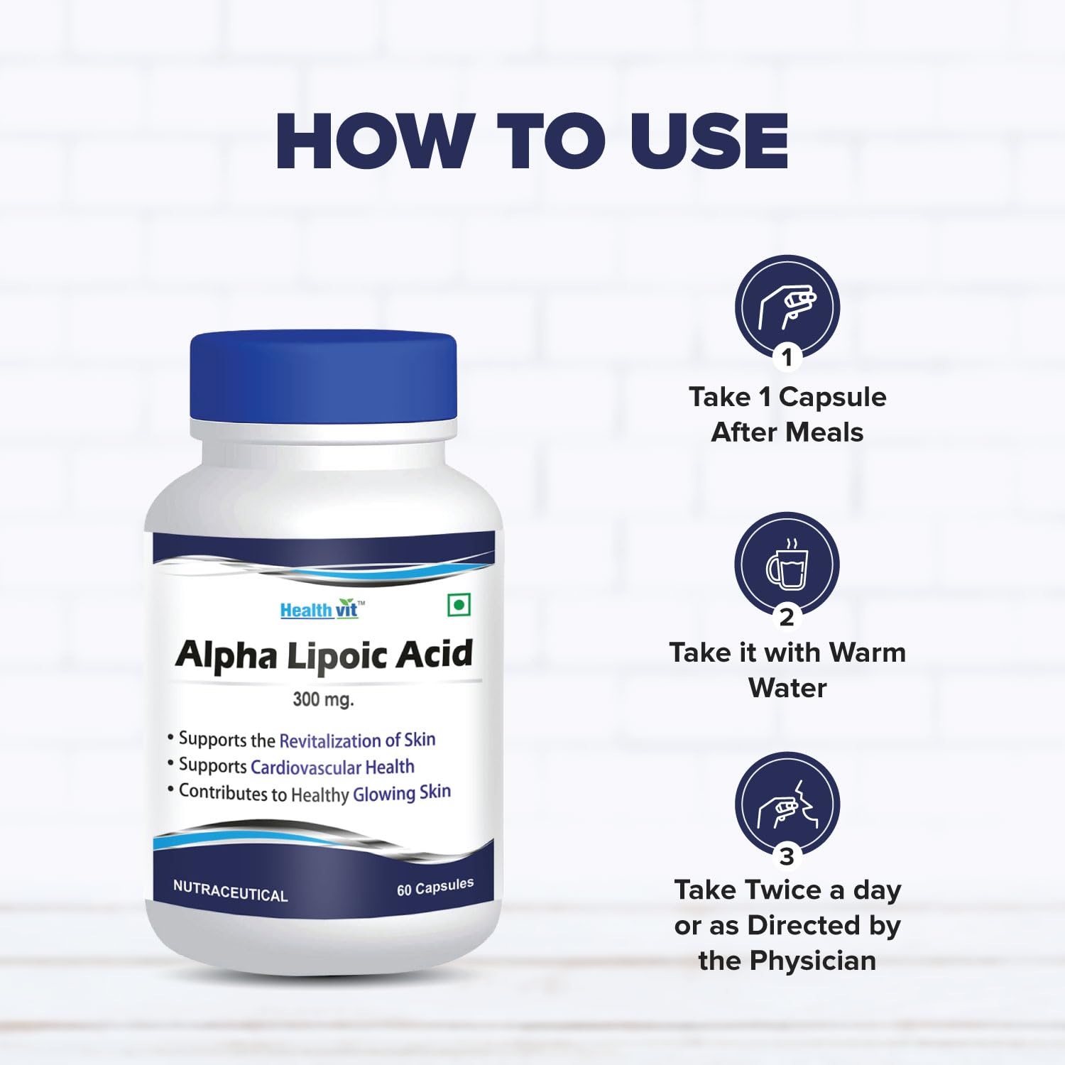 Healthvit Alpha Lipoic Acid Capsules - Antioxidant support for immunity