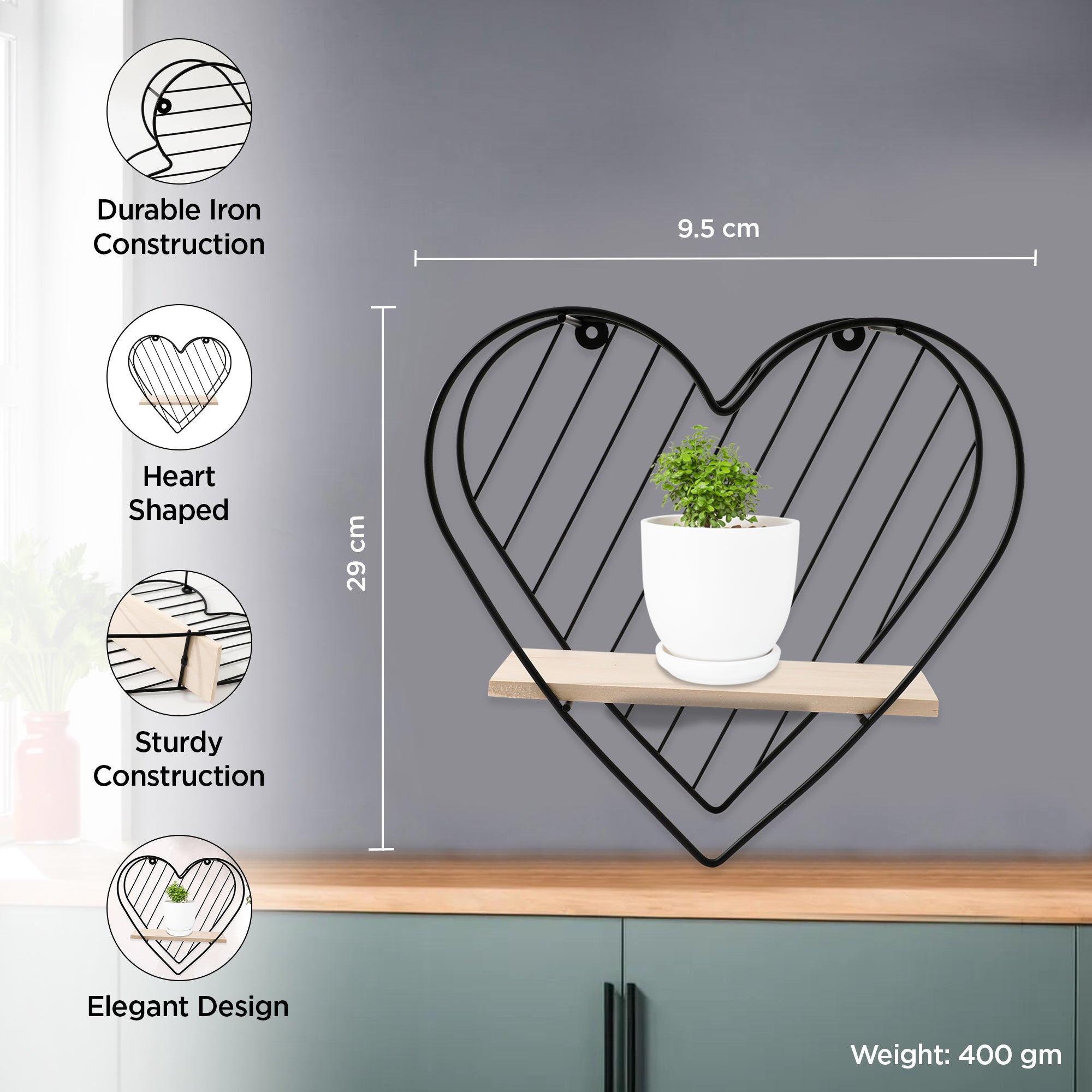 UMAI wall shelf - stylish hallway storage