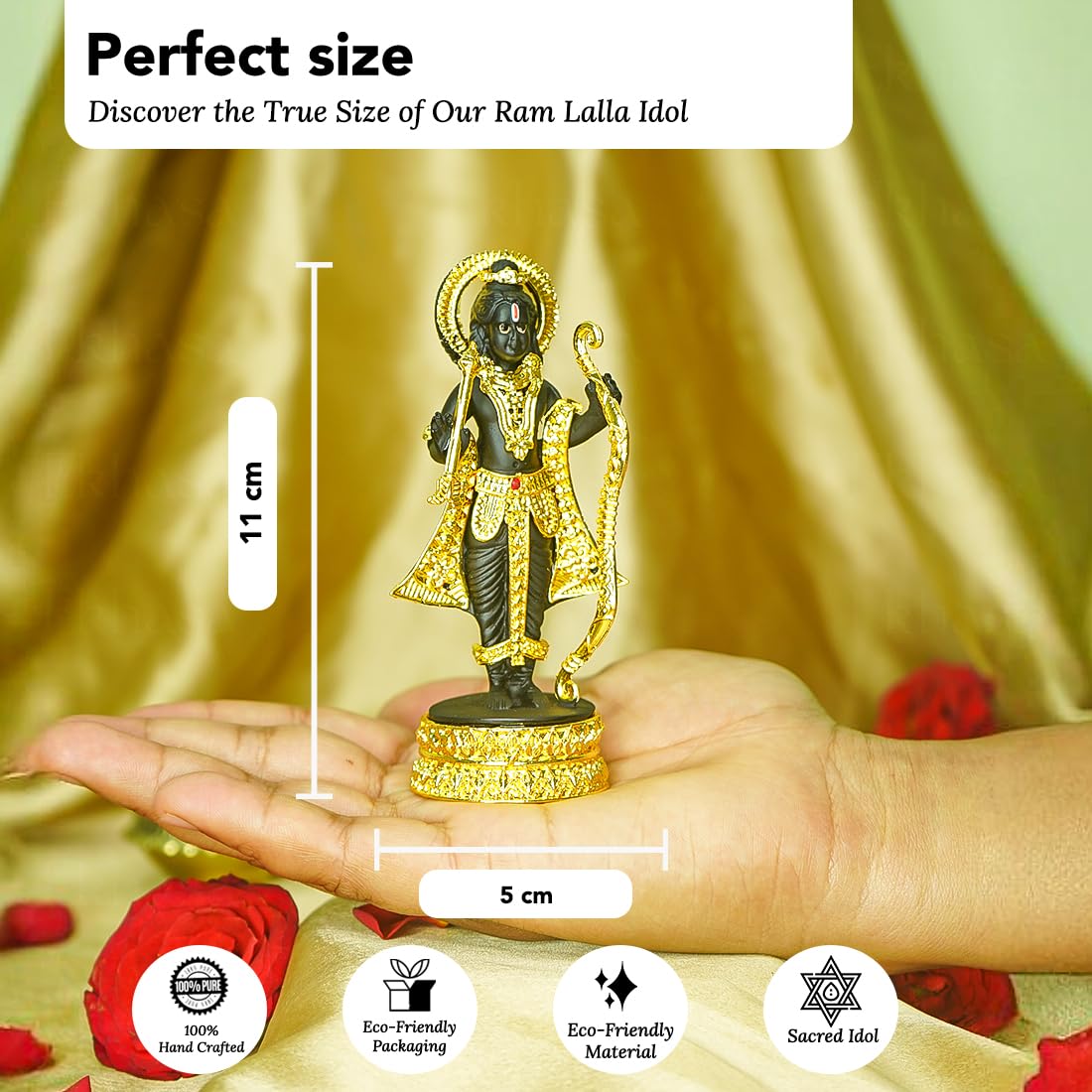 Ekhasa Ram Lalla Idol - Ideal for pooja rituals