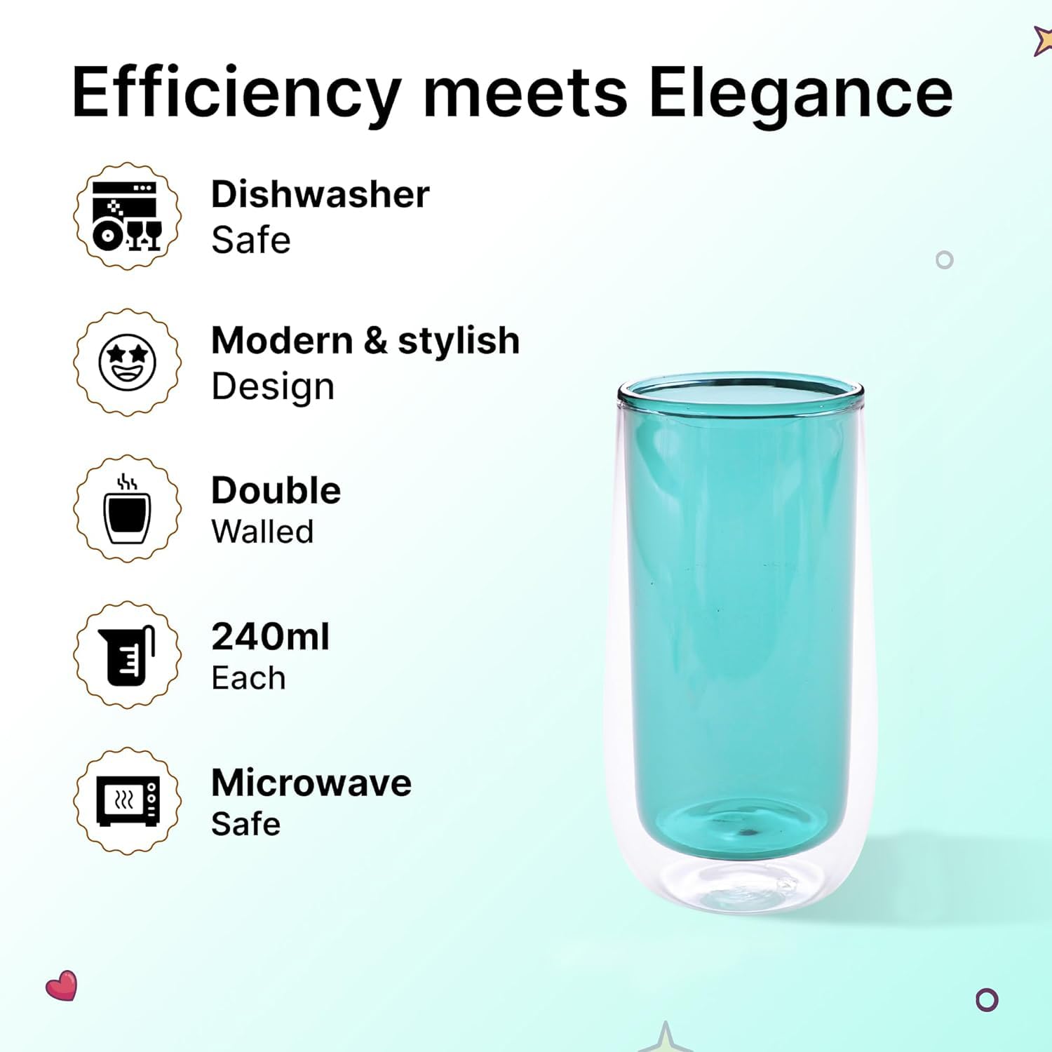 Kuber Industries borosilicate glasses - perfect for hot beverages